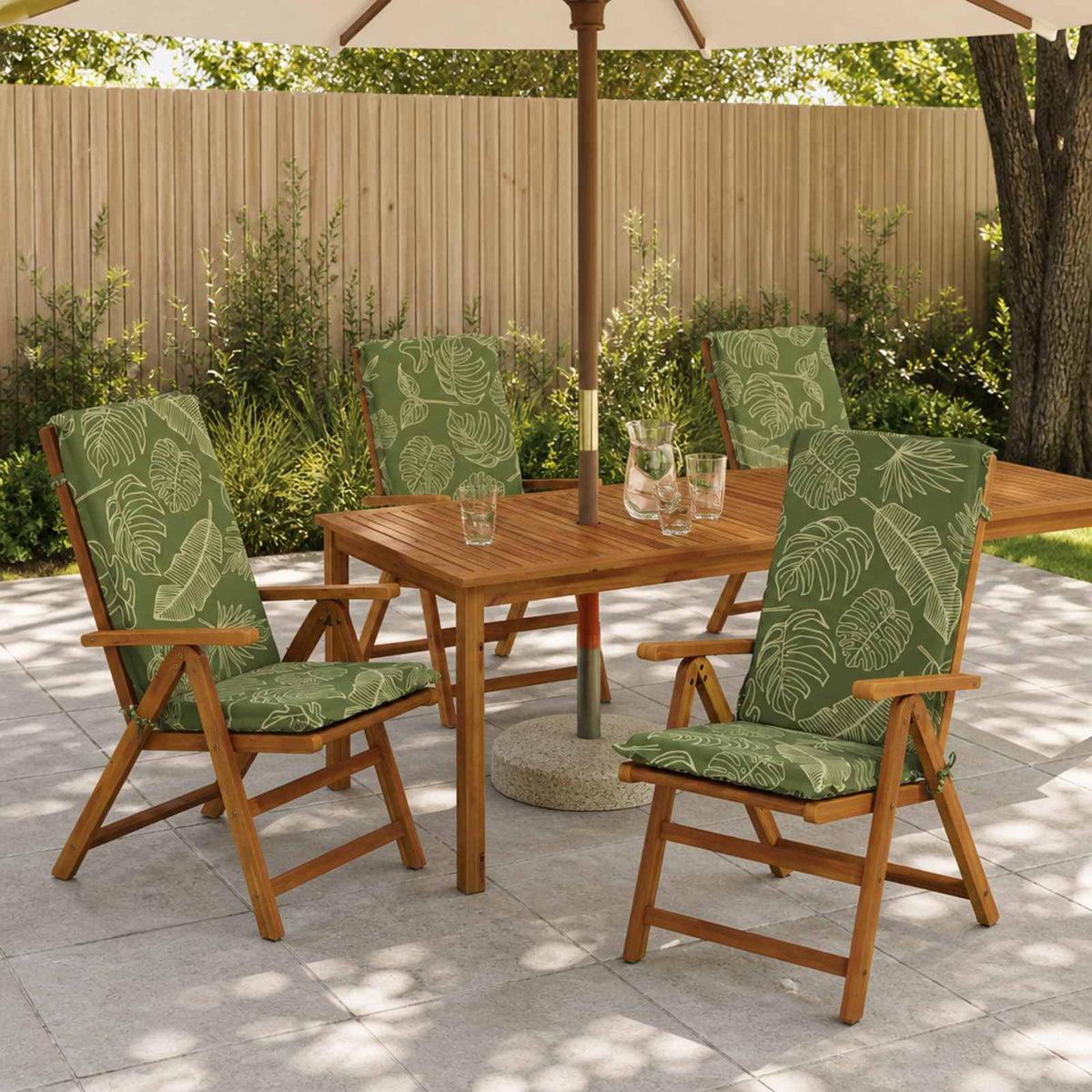 vidaXL 4-Delige Hoog Rug Bhair Kussens GEMERT 4 pcs 100% Polyester