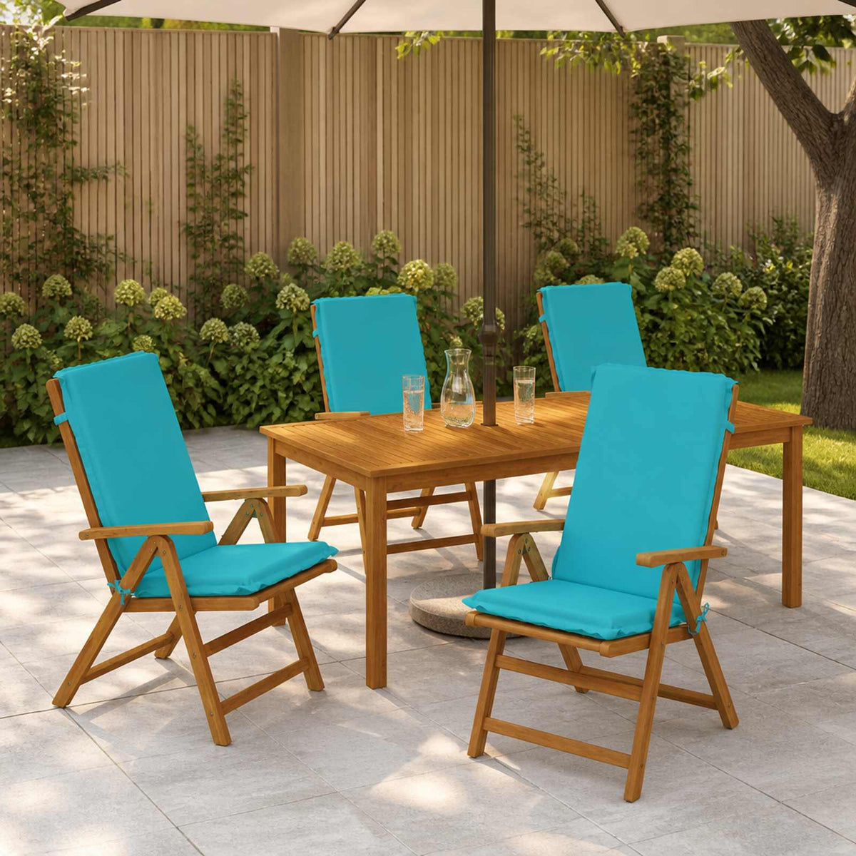 vidaXL 4-Delige Hoog Rug Bhair Kussens GEMERT 4 pcs 100% Polyester