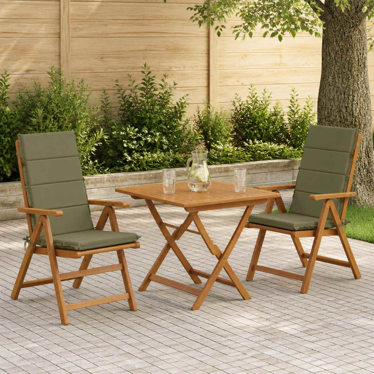 Kussen voor stoel met hoge rug GEMERT 2 st 100% Polyester is nu te koop bij PeponiXL, paradijselijk wonen!