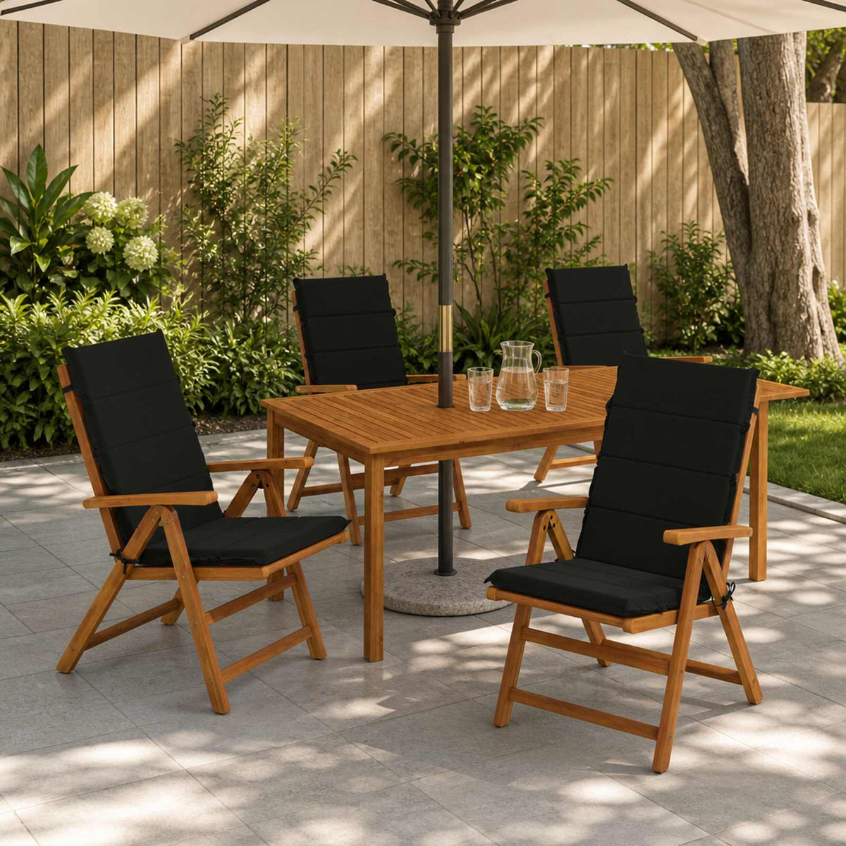 6-Delige Hoog Rug Bhair Kussens GEMERT 100% Polyester Zwart is nu te koop bij PeponiXL, paradijselijk wonen!