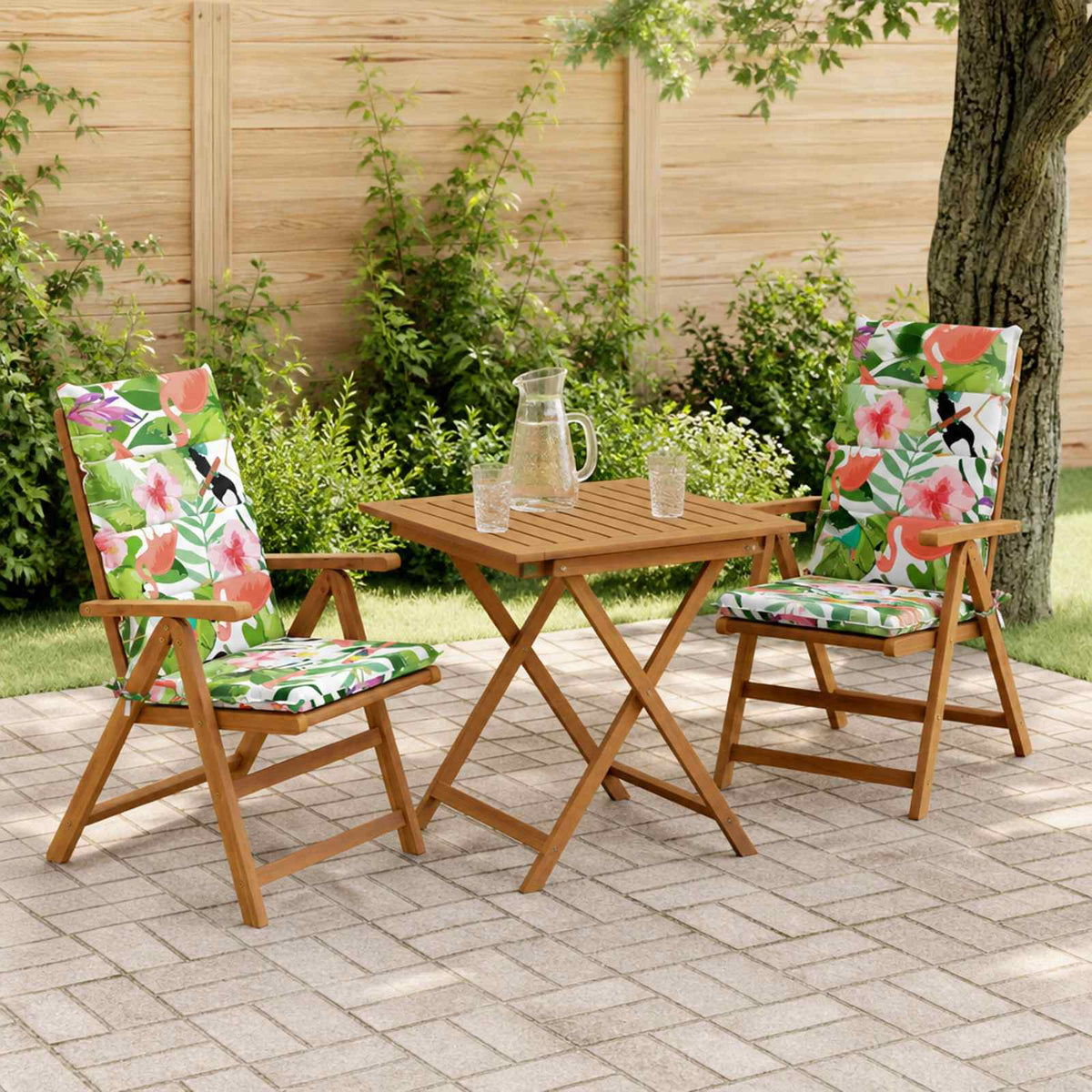 vidaXL 2-Delige Hoog Rug Bhair Kussens GEMERT 100% Polyester