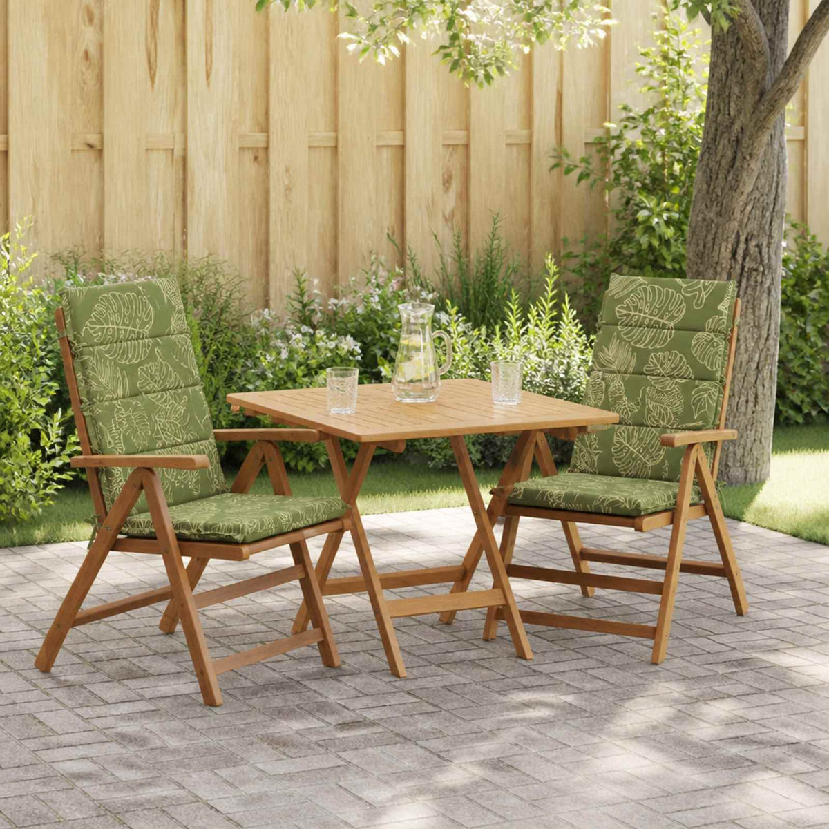 vidaXL 2-Delige Hoog Rug Bhair Kussens GEMERT 100% Polyester