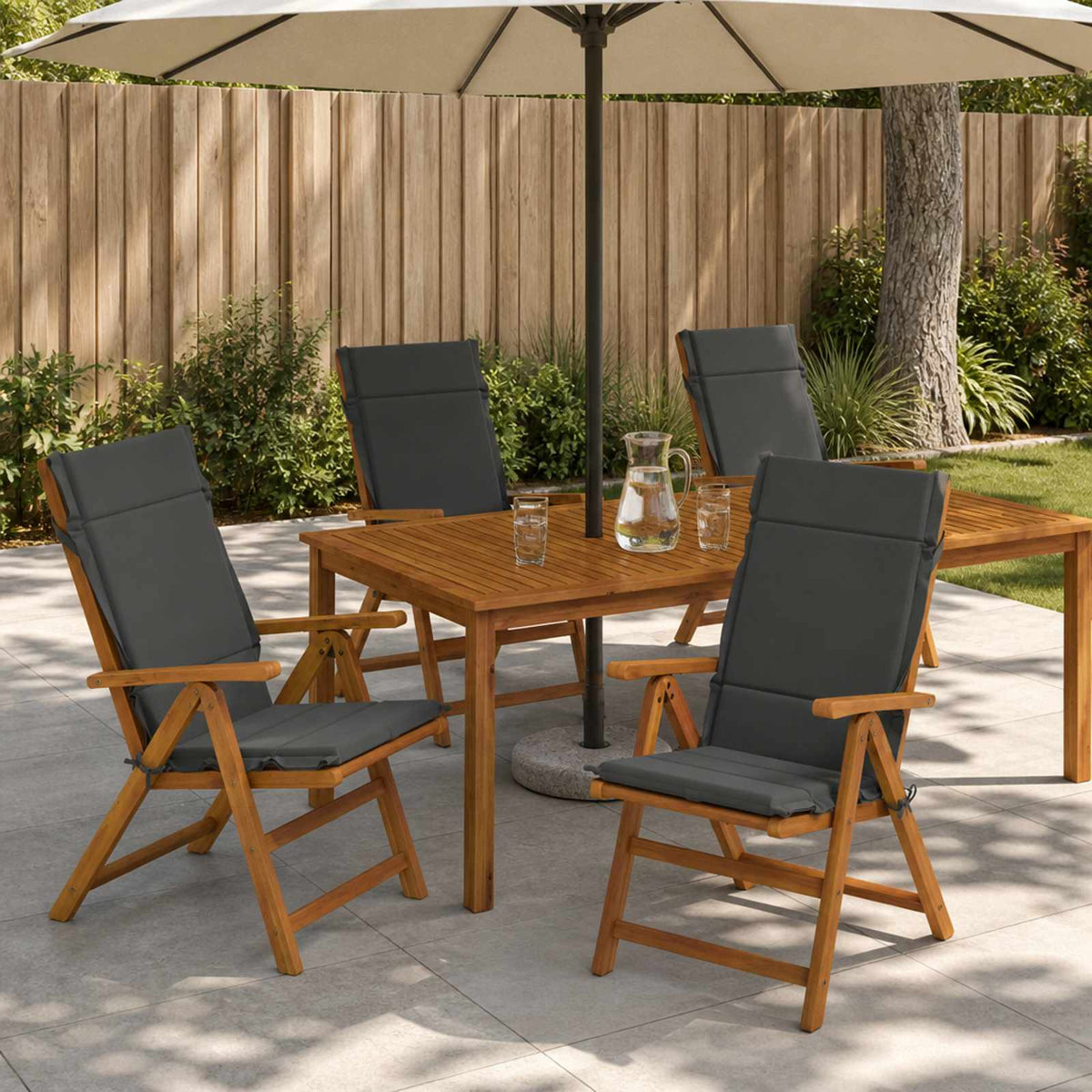 4-delige Hoogrug Kussen GEMERT 4 pcs 100% Polyester Antraciet is nu te koop bij PeponiXL, paradijselijk wonen!