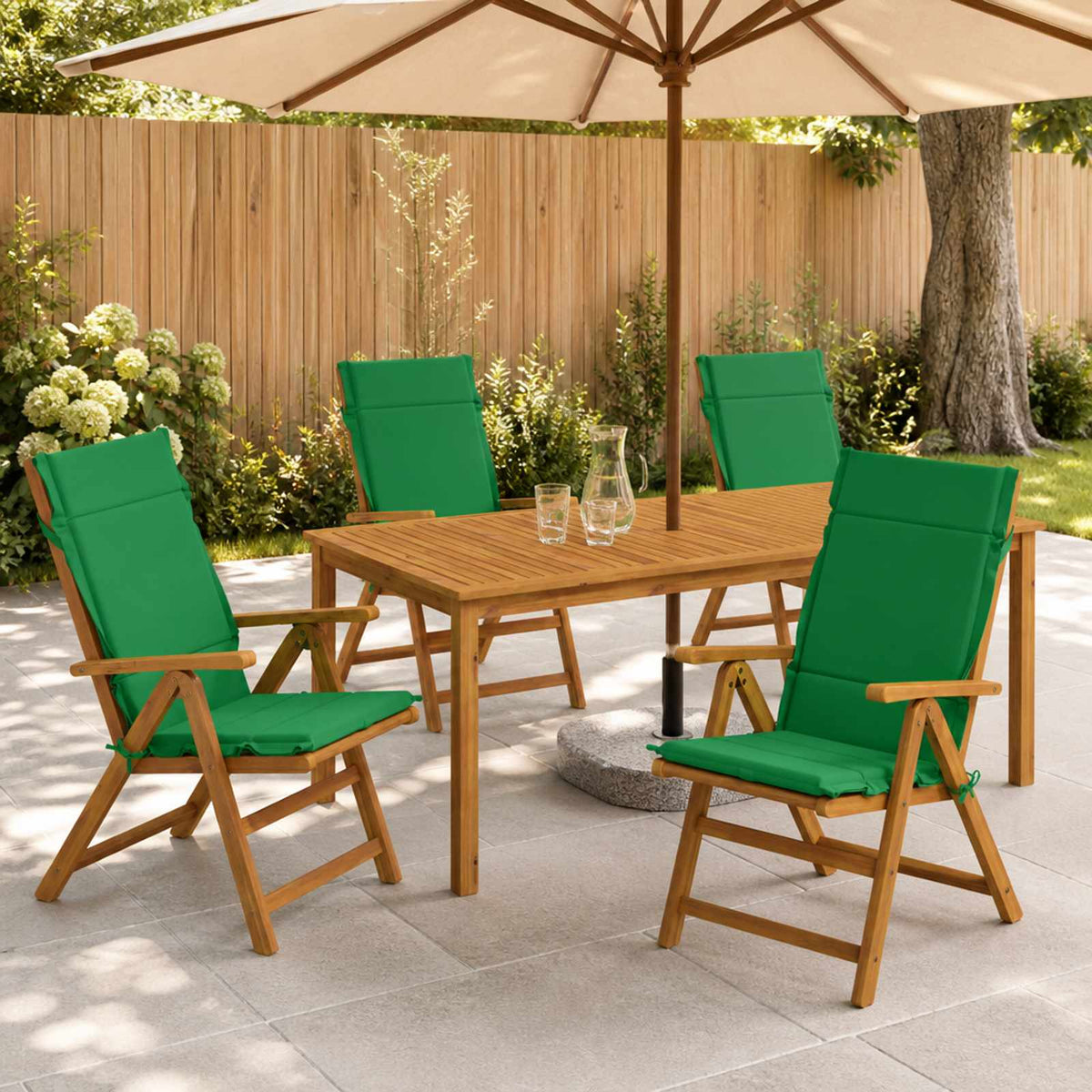 4-delige Hoogrug Kussen GEMERT 4 pcs 100% Polyester Groen is nu te koop bij PeponiXL, paradijselijk wonen!