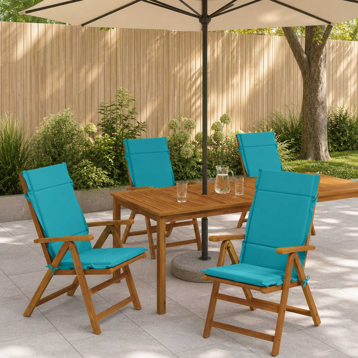 6-delige Hoogrug Kussen GEMERT 6 pcs 100% Polyester Turquoise is nu te koop bij PeponiXL, paradijselijk wonen!