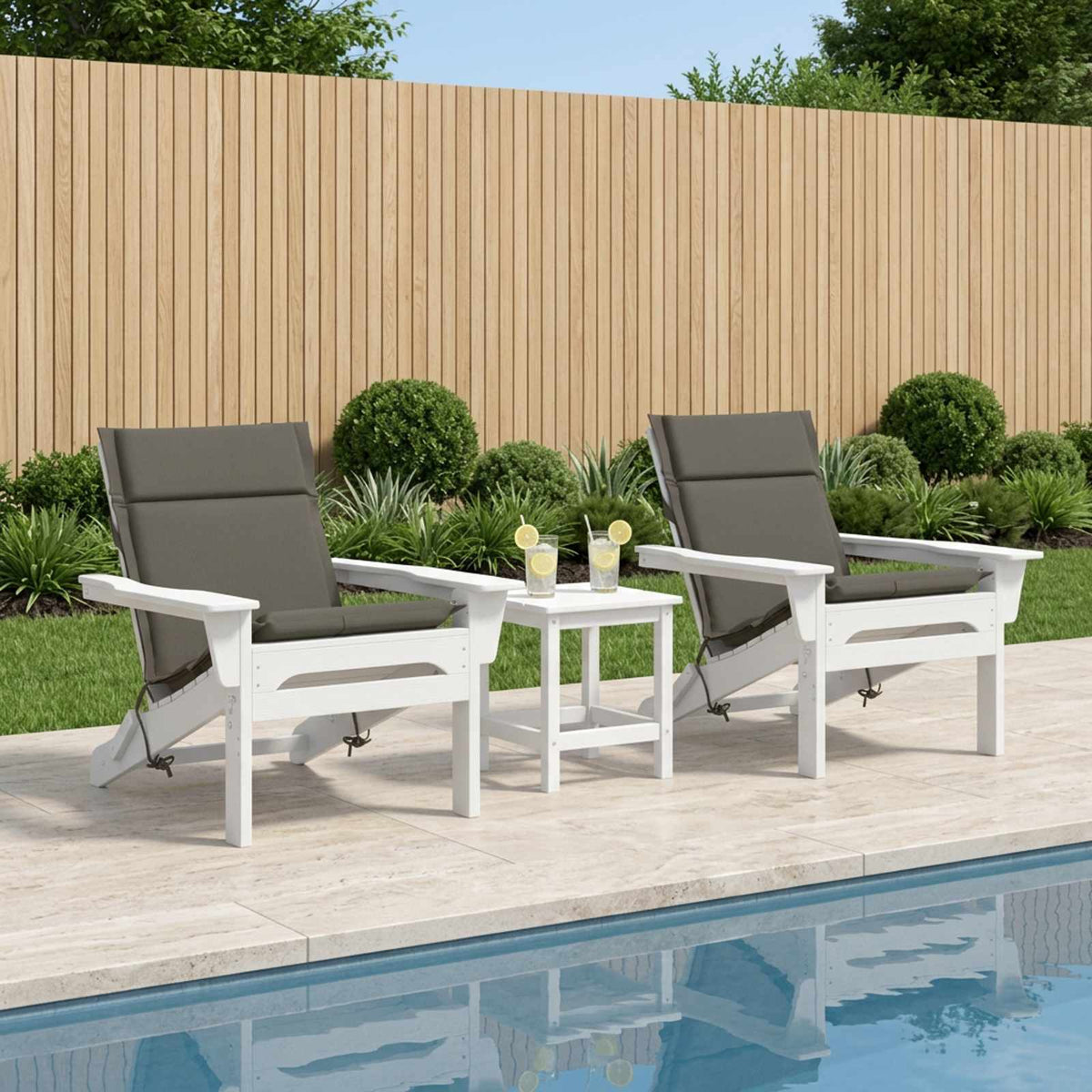 vidaXL 2-delige Hoogrug Kussen GEMERT 2 pcs 100% Polyester Grijs