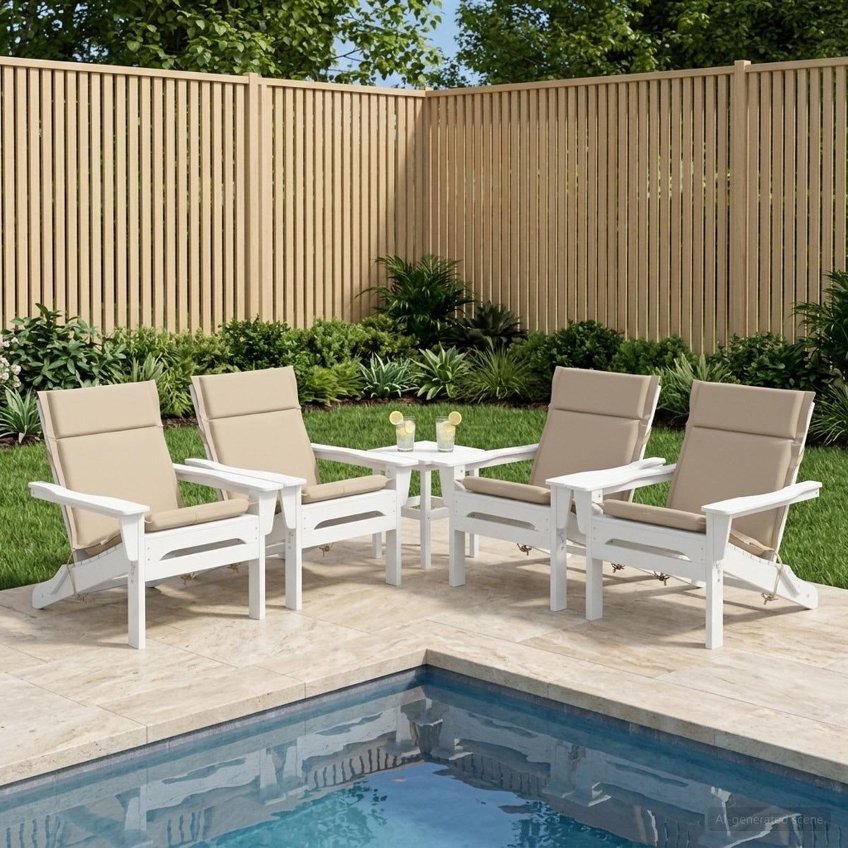 vidaXL 4-delige Hoogrug Kussen GEMERT 4 pcs 100% Polyester
