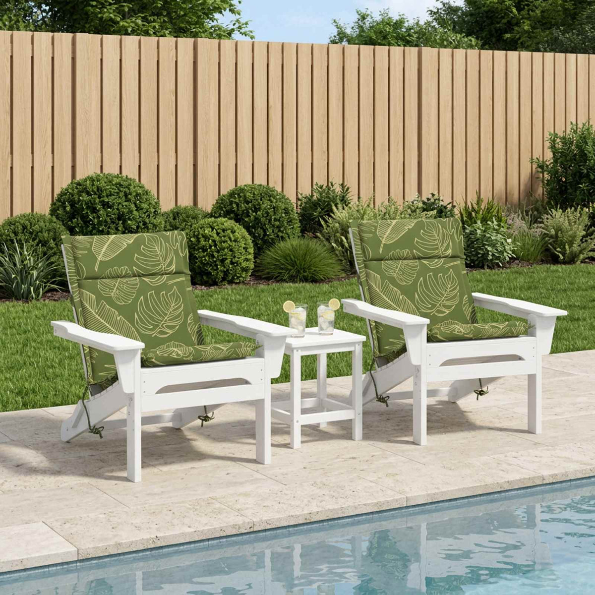 2-delige Hoogrug Kussen GEMERT 2 pcs 100% Polyester Bladontwerp is nu te koop bij PeponiXL, paradijselijk wonen!