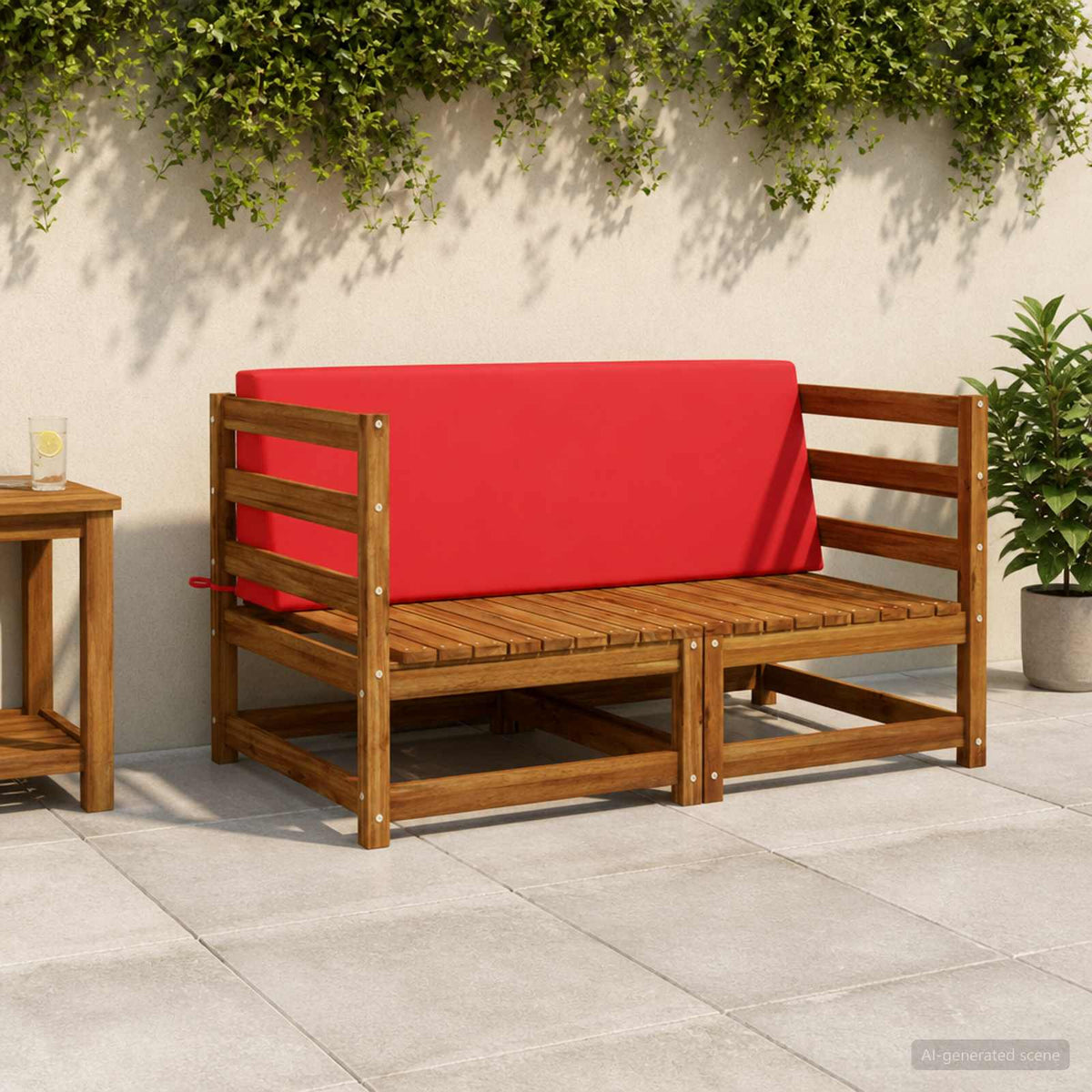 vidaXL Rugkussen SOEST 100% Polyester Rood 120 x 20 x 40 cm