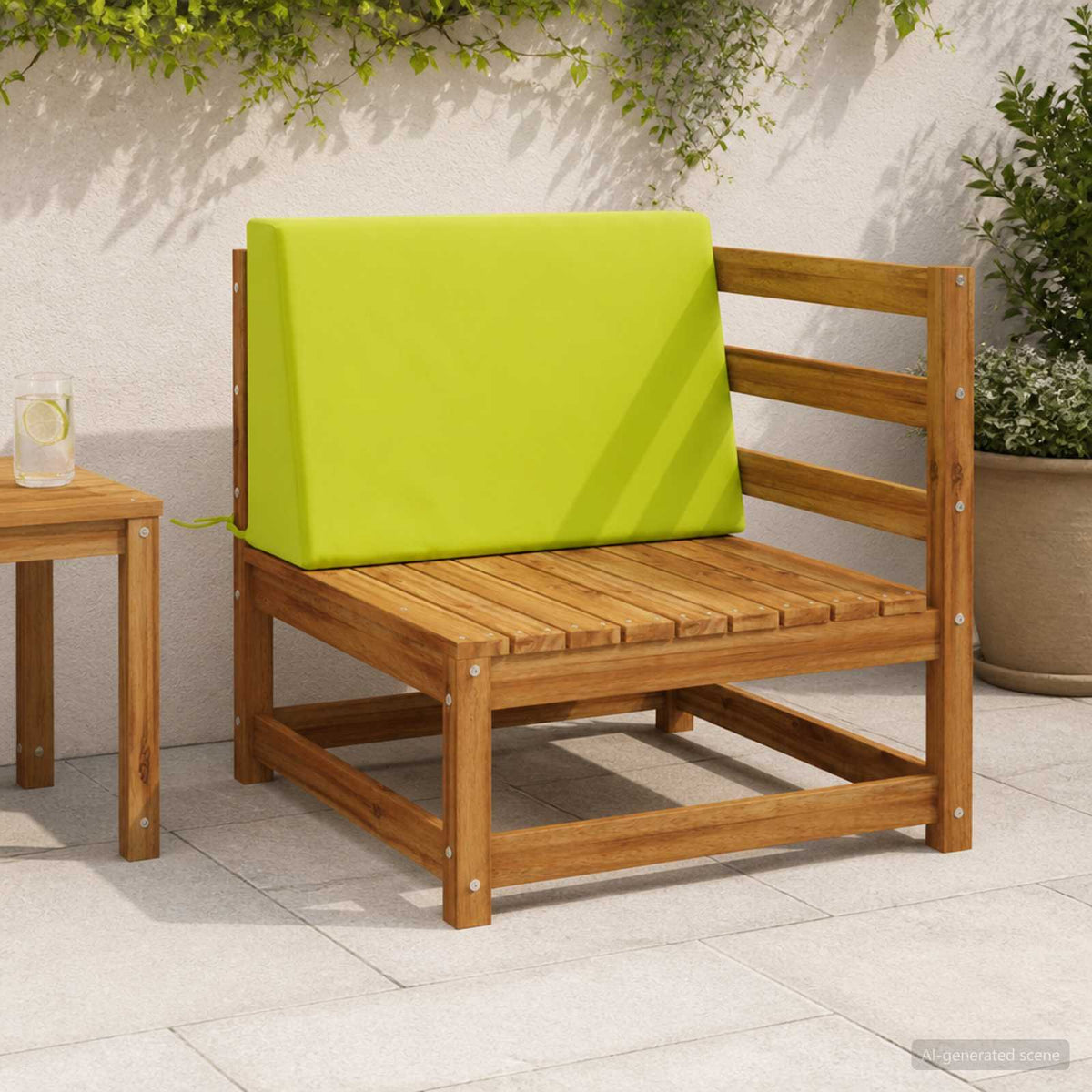 vidaXL Rugkussen SOEST 100% Polyester Heldergroen 60 x 20 x 40 cm