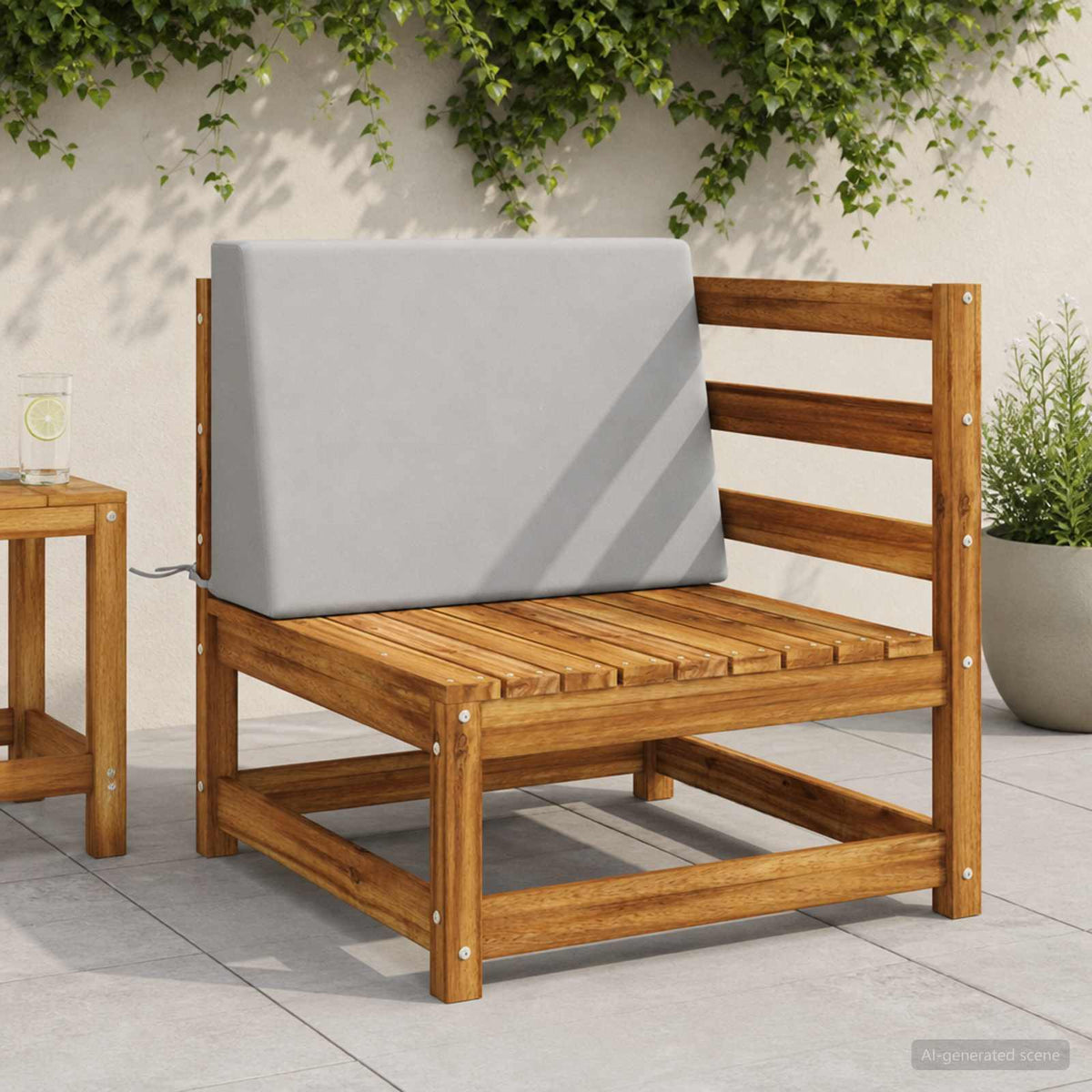 vidaXL Rugkussen SOEST 100% Polyester Grijs 60 x 20 x 40 cm
