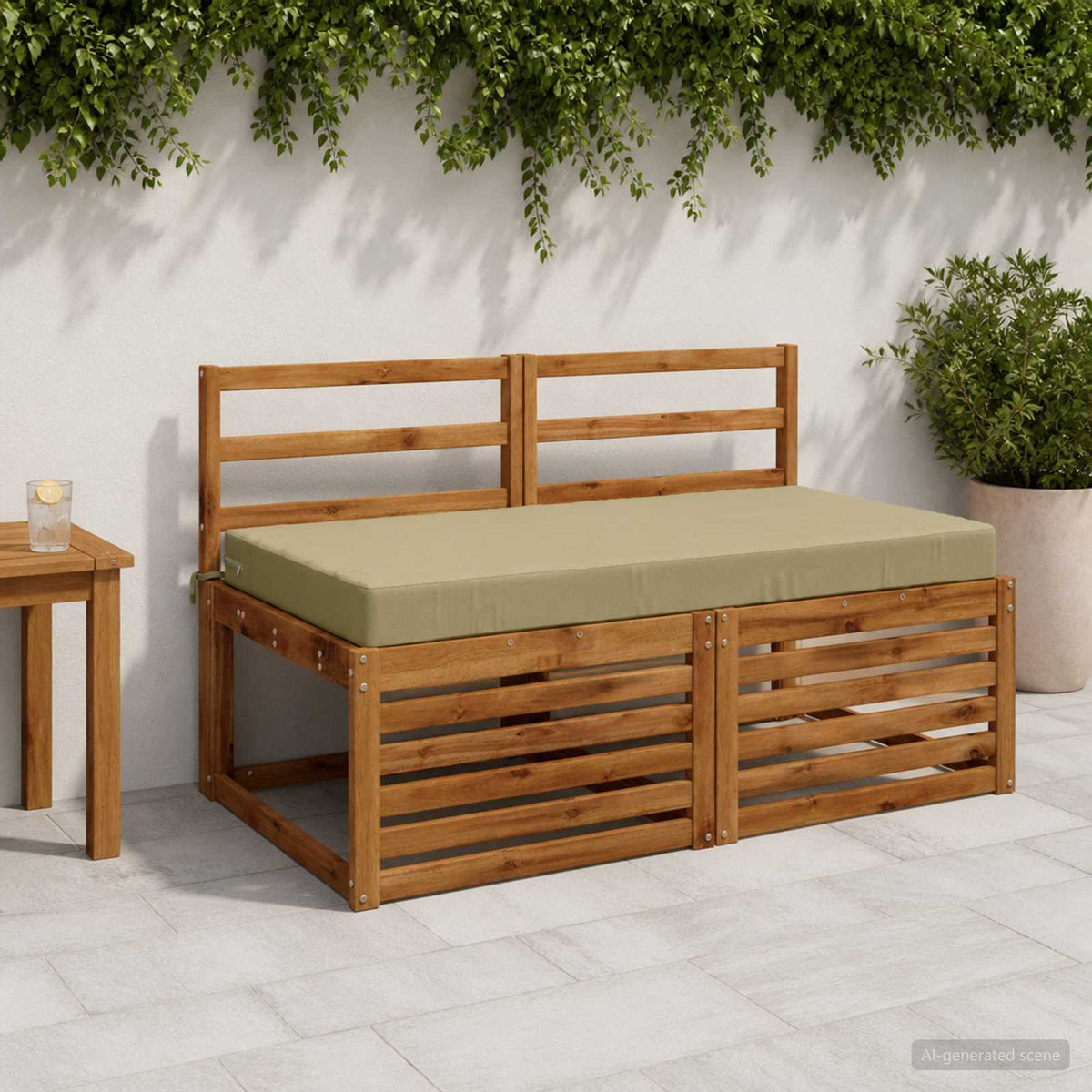 vidaXL Zitkussen SOEST 100% Polyester Lichtgroen 120 x 60 x 10 cm