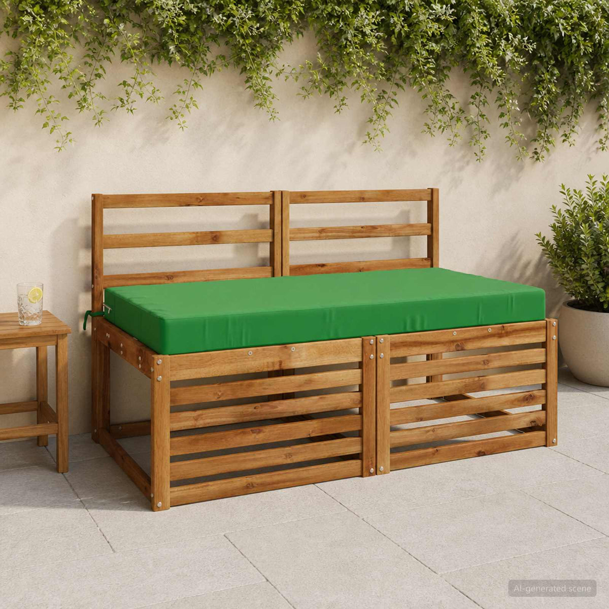 vidaXL Zitkussen SOEST 100% Polyester Groen 120 x 60 x 10 cm