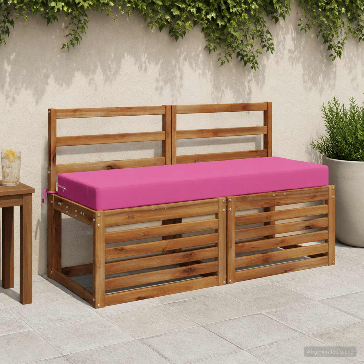 vidaXL Zitkussen SOEST 100% Polyester Roze 120 x 40 x 10 cm