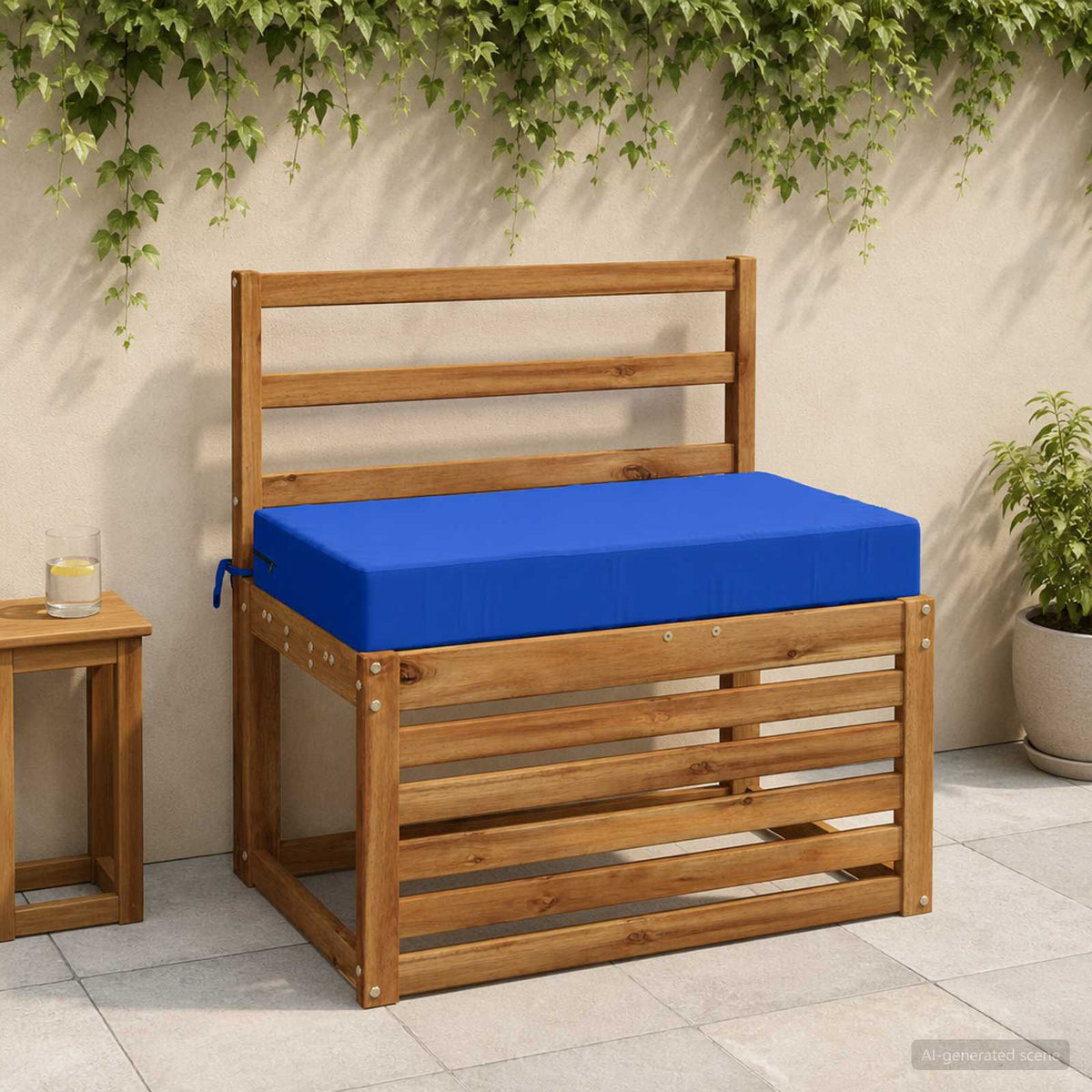 vidaXL Zitkussen SOEST 100% Polyester Koninklijk Blauw 70 x 40 x 10 cm