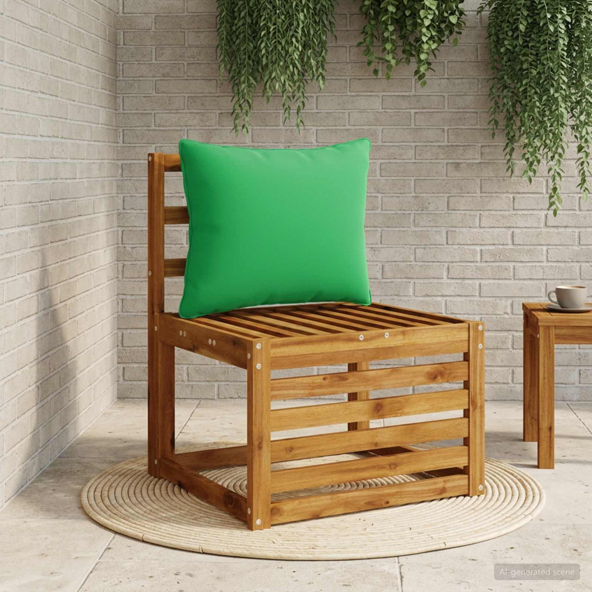 vidaXL 1-Delig Rugkussen PUTTEN 100% Polyester Groen 60 x 40 x 15 cm