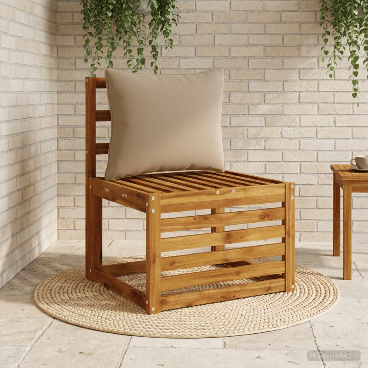 1-Delig Rugkussen PUTTEN 100% Polyester Taupe 50 x 40 x 15 cm is nu te koop bij PeponiXL, paradijselijk wonen!