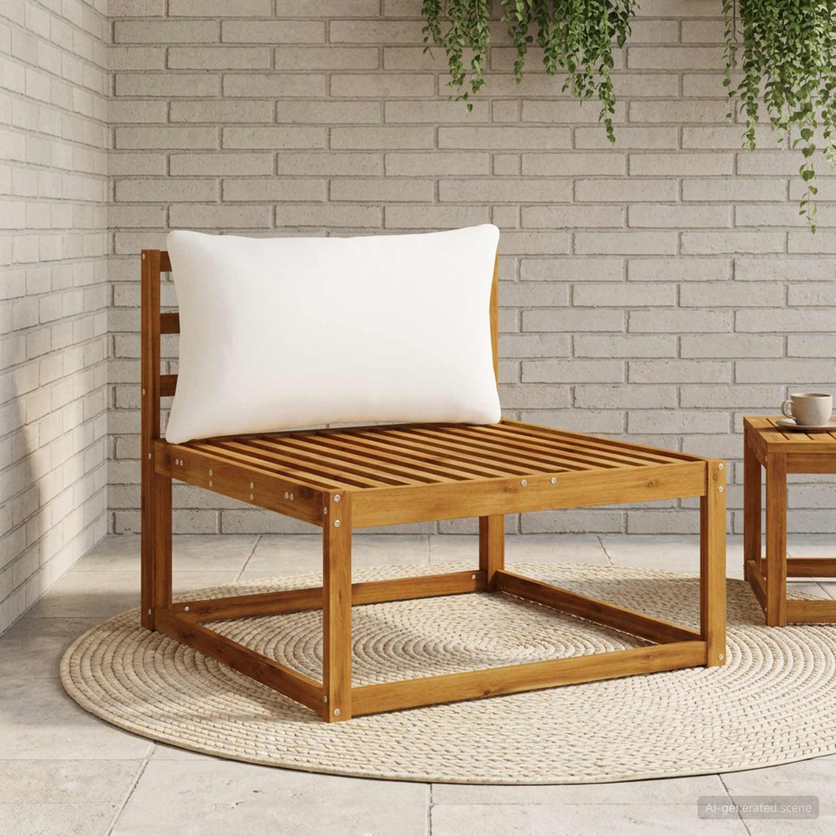 vidaXL 1-Delig Rugkussen PUTTEN 100% Polyester Wit 80 x 40 x 15 cm