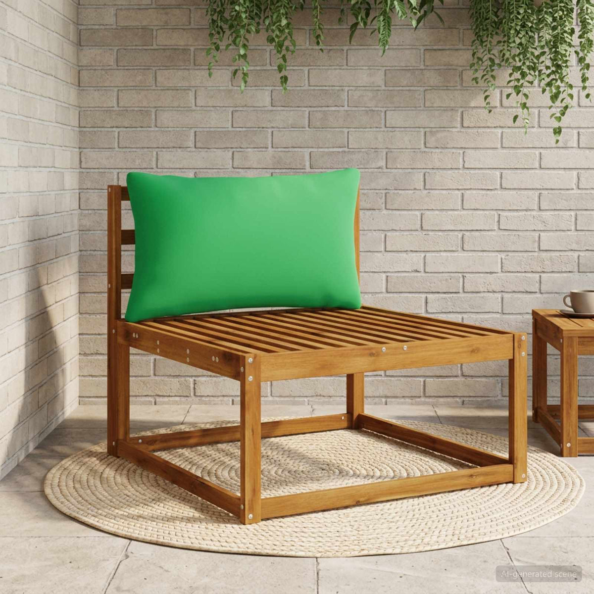 vidaXL 1-Delig Rugkussen PUTTEN 100% Polyester Groen 80 x 40 x 15 cm