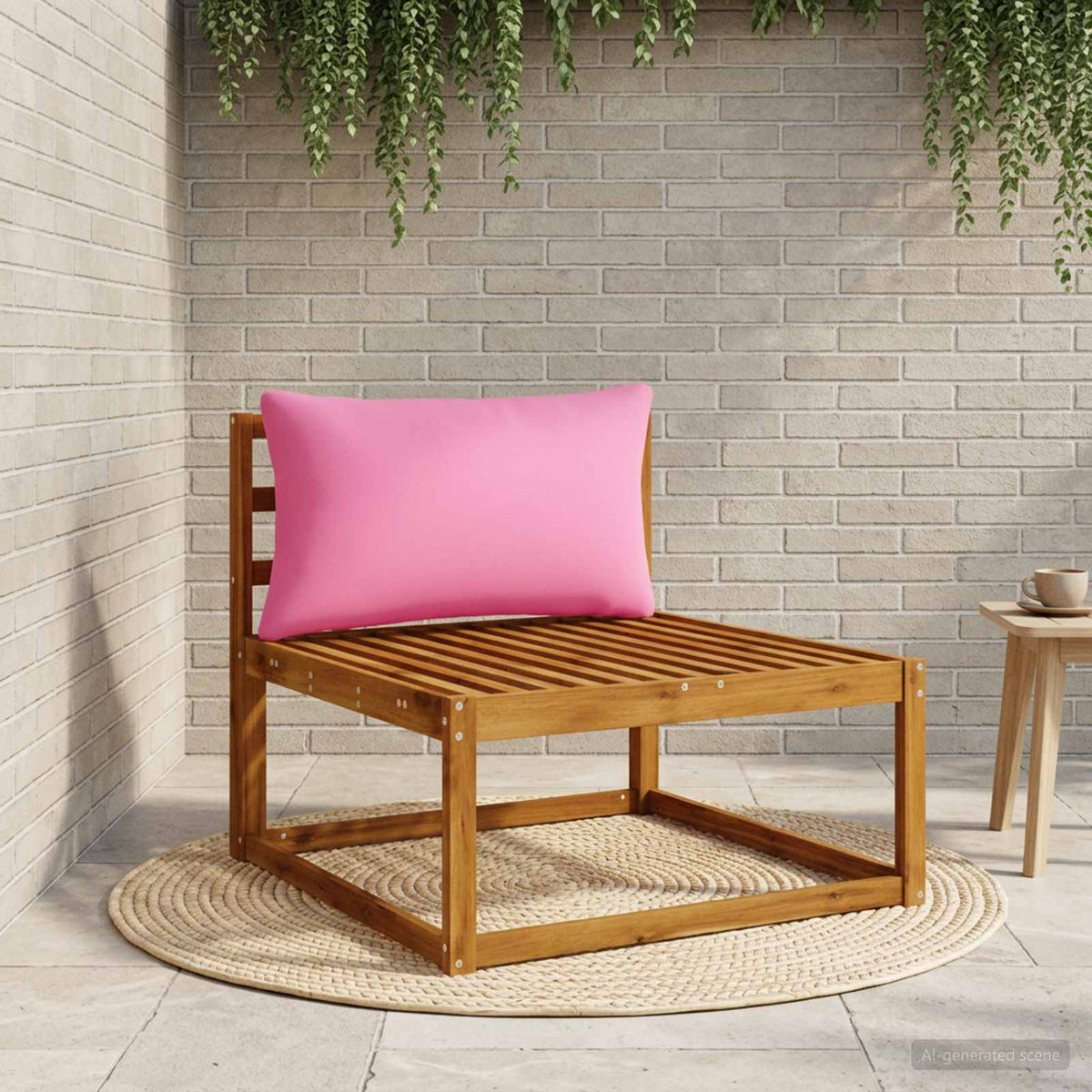 vidaXL 1-Delig Rugkussen PUTTEN 100% Polyester Roze 70 x 40 x 15 cm