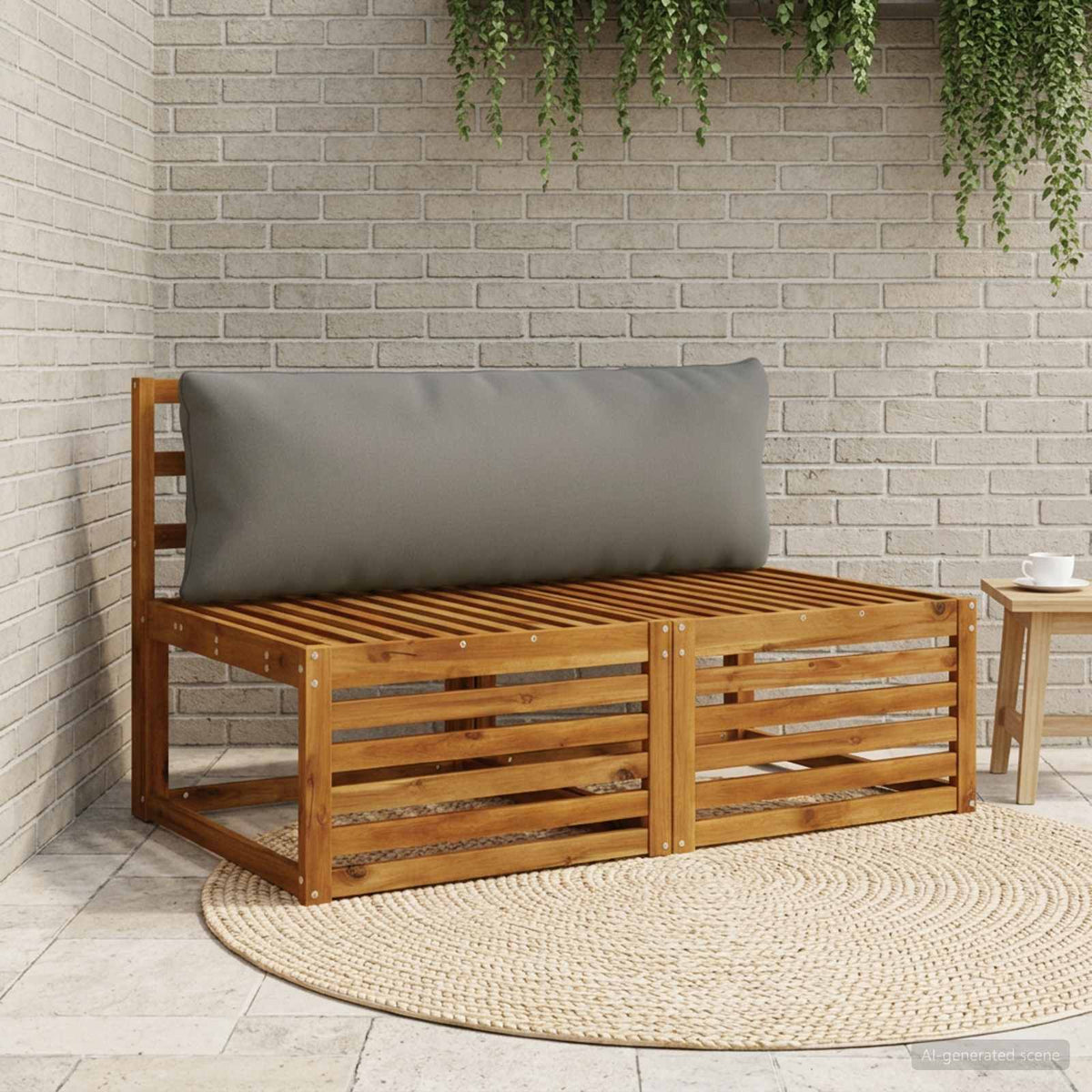1-Delig Rugkussen PUTTEN 100% Polyester Grijs 120 x 40 x 15 cm is nu te koop bij PeponiXL, paradijselijk wonen!