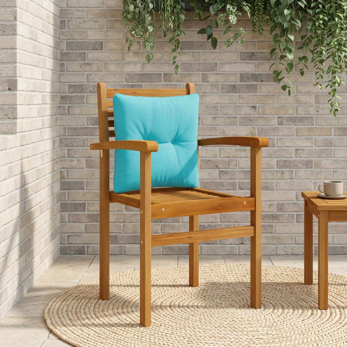 Rugkussen PUTTEN 100% Polyester Turquoise 40 x 40 x 10 cm is nu te koop bij PeponiXL, paradijselijk wonen!