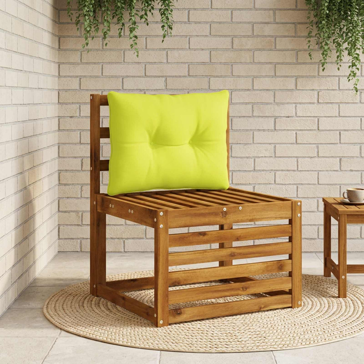 vidaXL Rugkussen PUTTEN 100% Polyester Helder groen 60 x 40 x 10 cm