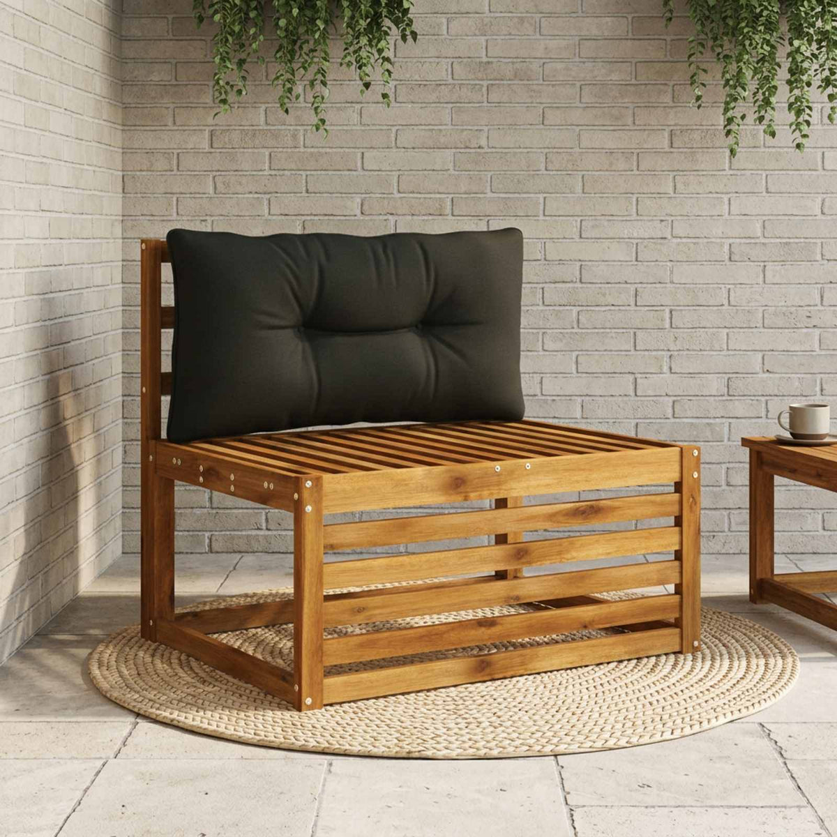 Rugkussen PUTTEN 100% Polyester Zwart 70 x 40 x 10 cm is nu te koop bij PeponiXL, paradijselijk wonen!