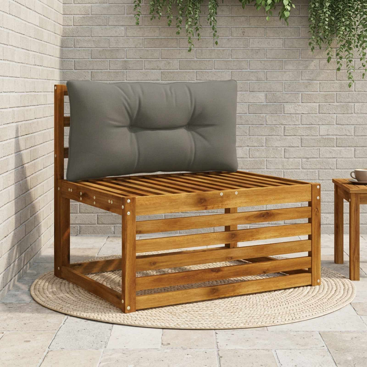 Rugkussen PUTTEN 100% Polyester Grijs 70 x 40 x 10 cm is nu te koop bij PeponiXL, paradijselijk wonen!