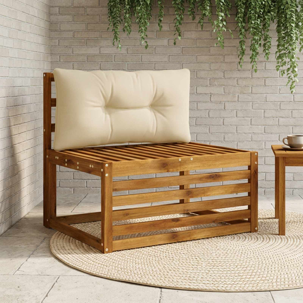 Rugkussen PUTTEN 100% Polyester Beige 80 x 40 x 10 cm is nu te koop bij PeponiXL, paradijselijk wonen!