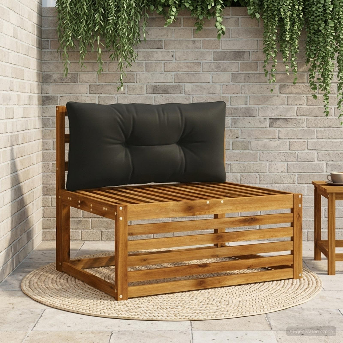Rugkussen PUTTEN 100% Polyester Zwart 70 x 40 x 10 cm is nu te koop bij PeponiXL, paradijselijk wonen!