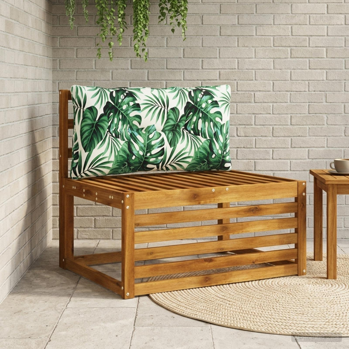 Rugkussen PUTTEN 100% Polyester Bladpatroon 80 x 40 x 10 cm is nu te koop bij PeponiXL, paradijselijk wonen!