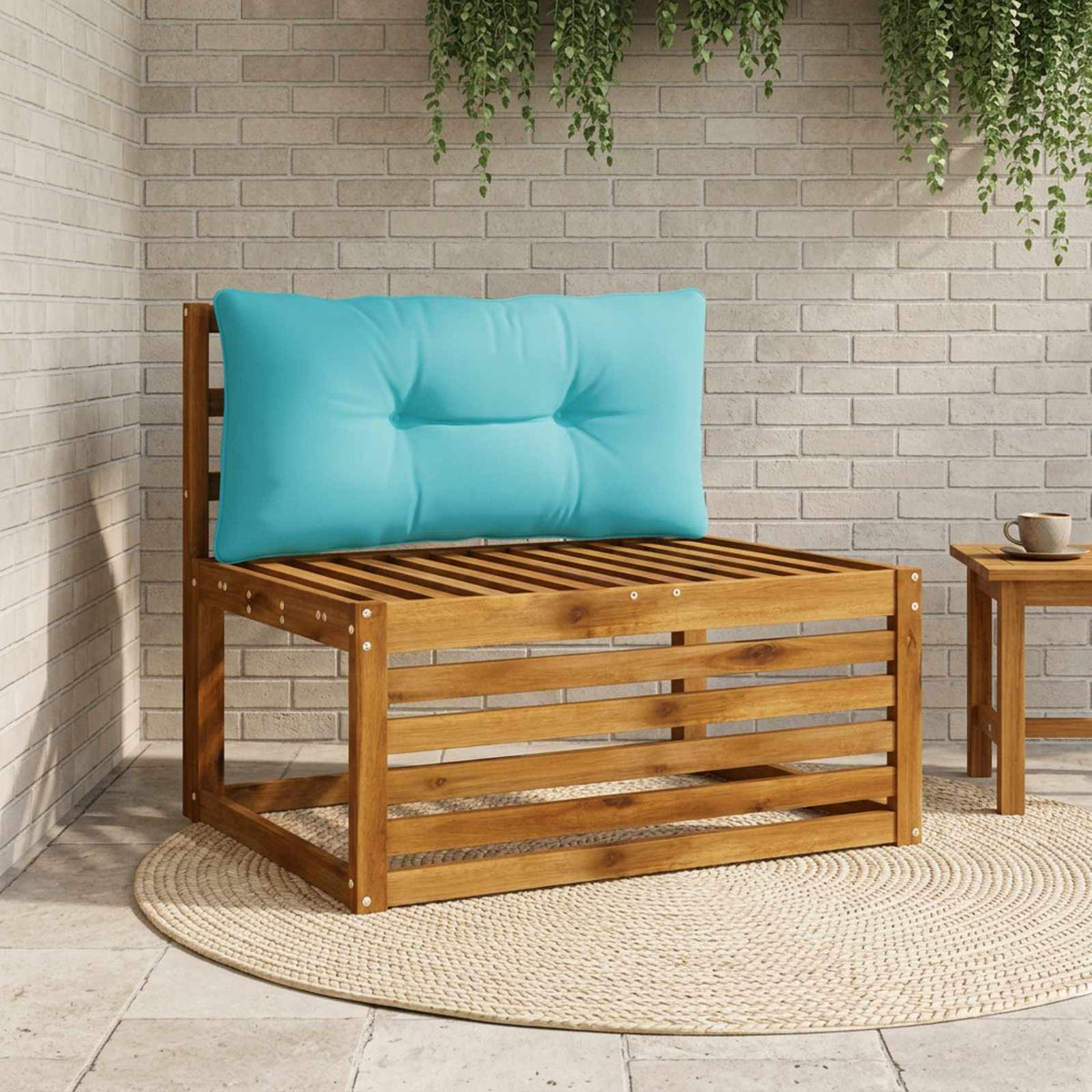 Rugkussen PUTTEN 100% Polyester Turquoise 70 x 40 x 10 cm is nu te koop bij PeponiXL, paradijselijk wonen!