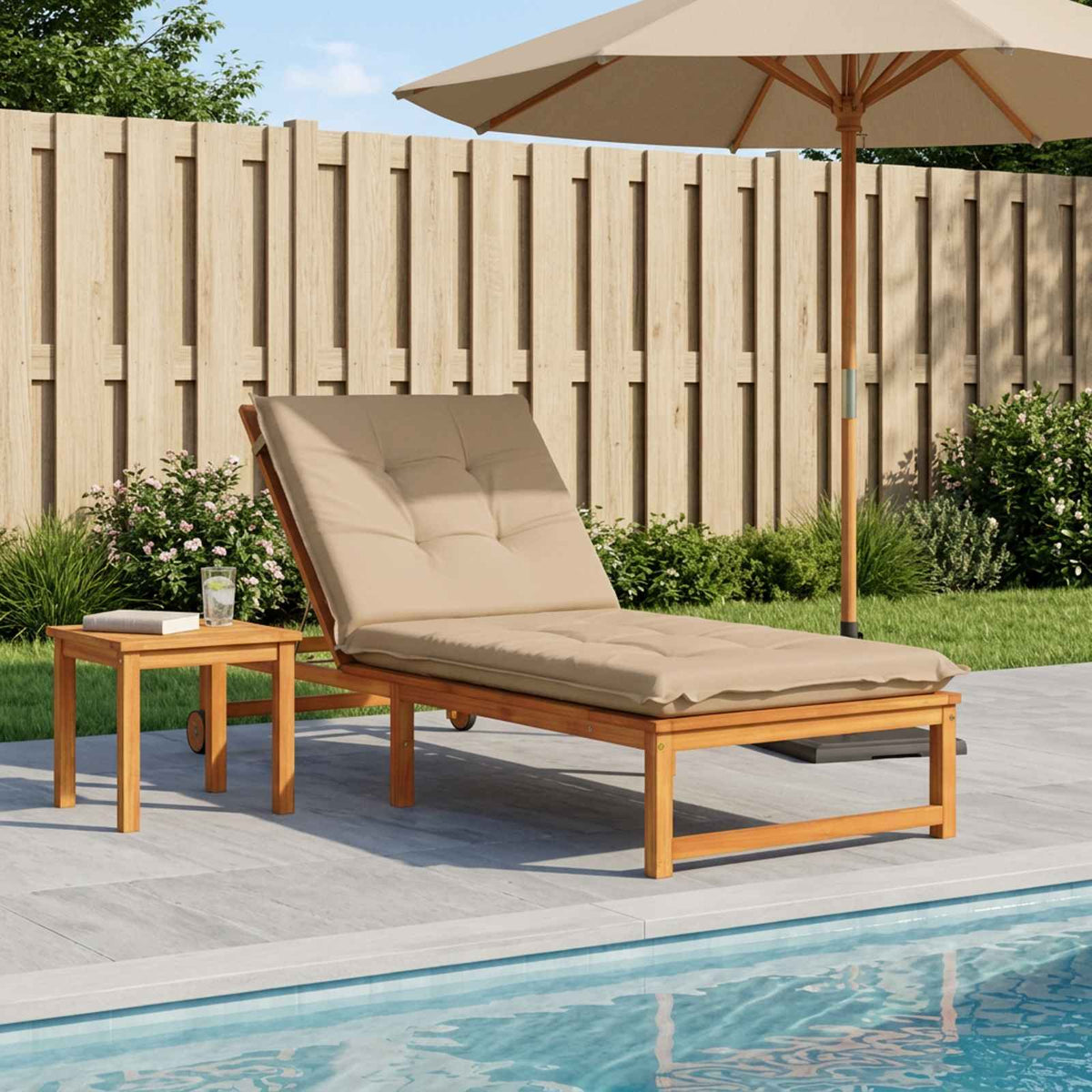 Ligstoel Kussen GEMERT 100% Polyester Zand 190 x 70 x 9 cm is nu te koop bij PeponiXL, paradijselijk wonen!