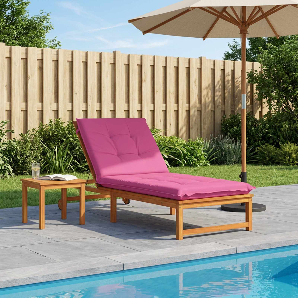 Ligstoel Kussen GEMERT 100% Polyester Roze 190 x 80 x 9 cm is nu te koop bij PeponiXL, paradijselijk wonen!