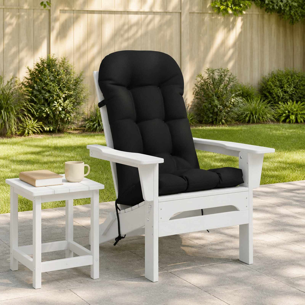 Zon Loungerkussen PUTTEN 100% Polyester Zwart 48 x 112 x 10 cm is nu te koop bij PeponiXL, paradijselijk wonen!