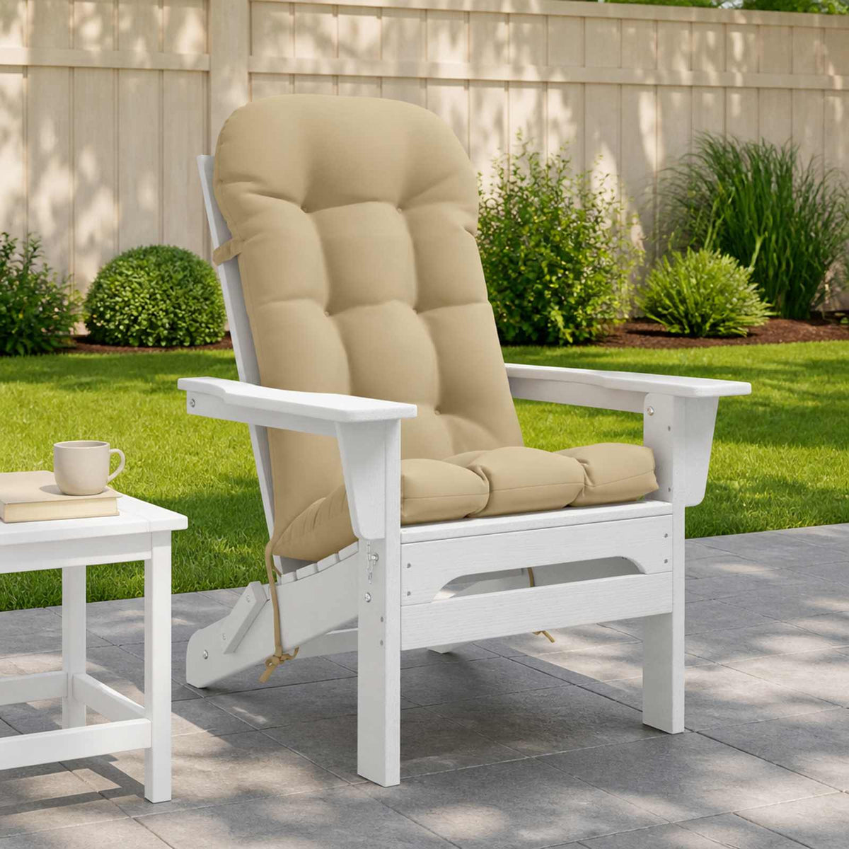 Zon Loungerkussen PUTTEN 100% Polyester Beige 48 x 112 x 10 cm is nu te koop bij PeponiXL, paradijselijk wonen!