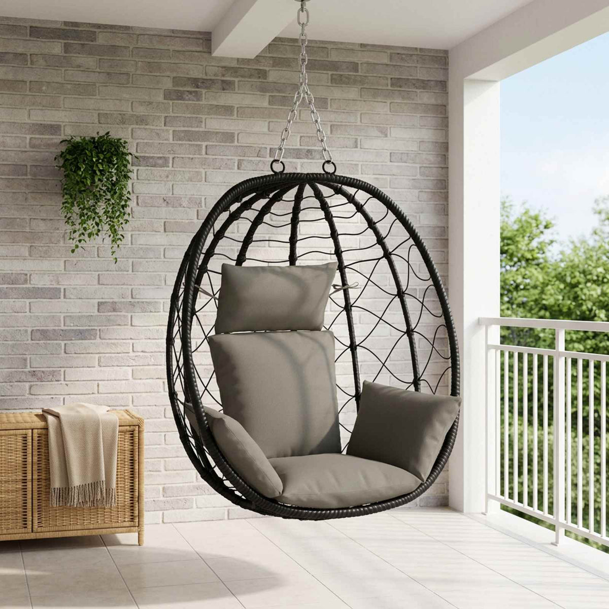 Adirondack Kussen PUTTEN 100% Polyester Grijs 60 x 145 x 10 cm is nu te koop bij PeponiXL, paradijselijk wonen!