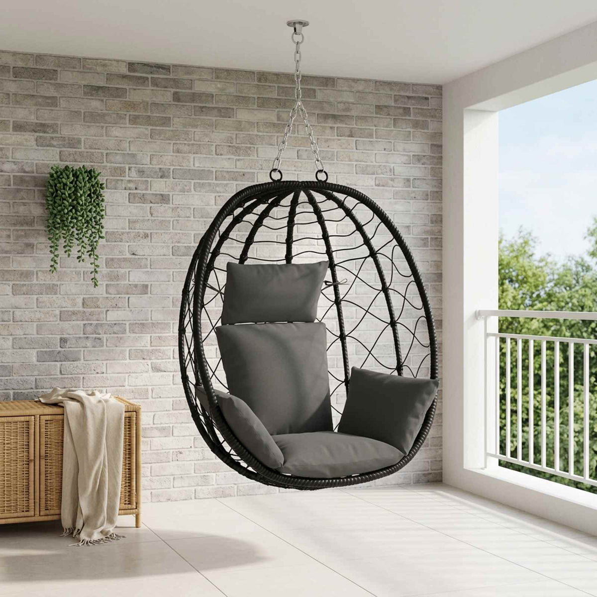 Adirondack Kussen PUTTEN 100% Polyester Antraciet is nu te koop bij PeponiXL, paradijselijk wonen!