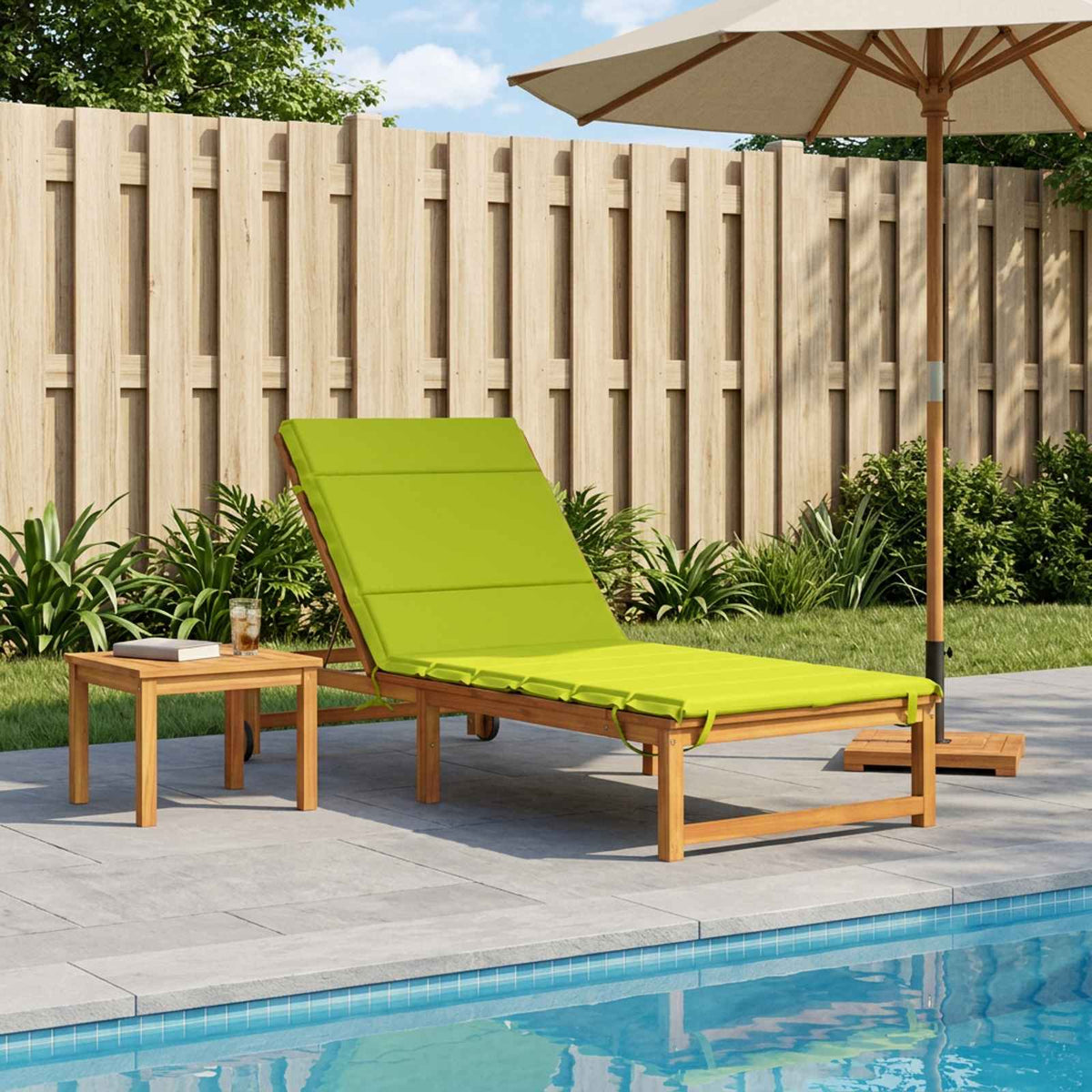 Ligstoel Kussen GEMERT 100% Polyester Helder groen is nu te koop bij PeponiXL, paradijselijk wonen!