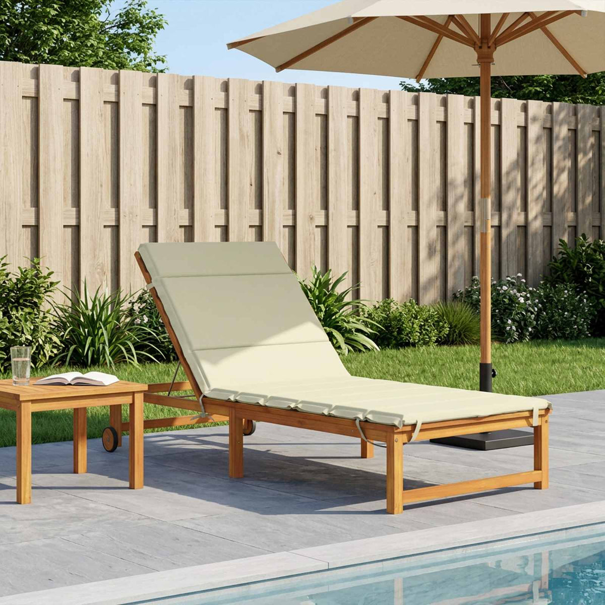 Ligstoel Kussen GEMERT 100% Polyester Crèmekleurig is nu te koop bij PeponiXL, paradijselijk wonen!