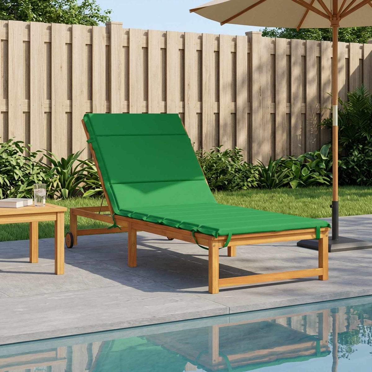 Ligstoel Kussen GEMERT 100% Polyester Groen 200 x 90 x 3 cm is nu te koop bij PeponiXL, paradijselijk wonen!