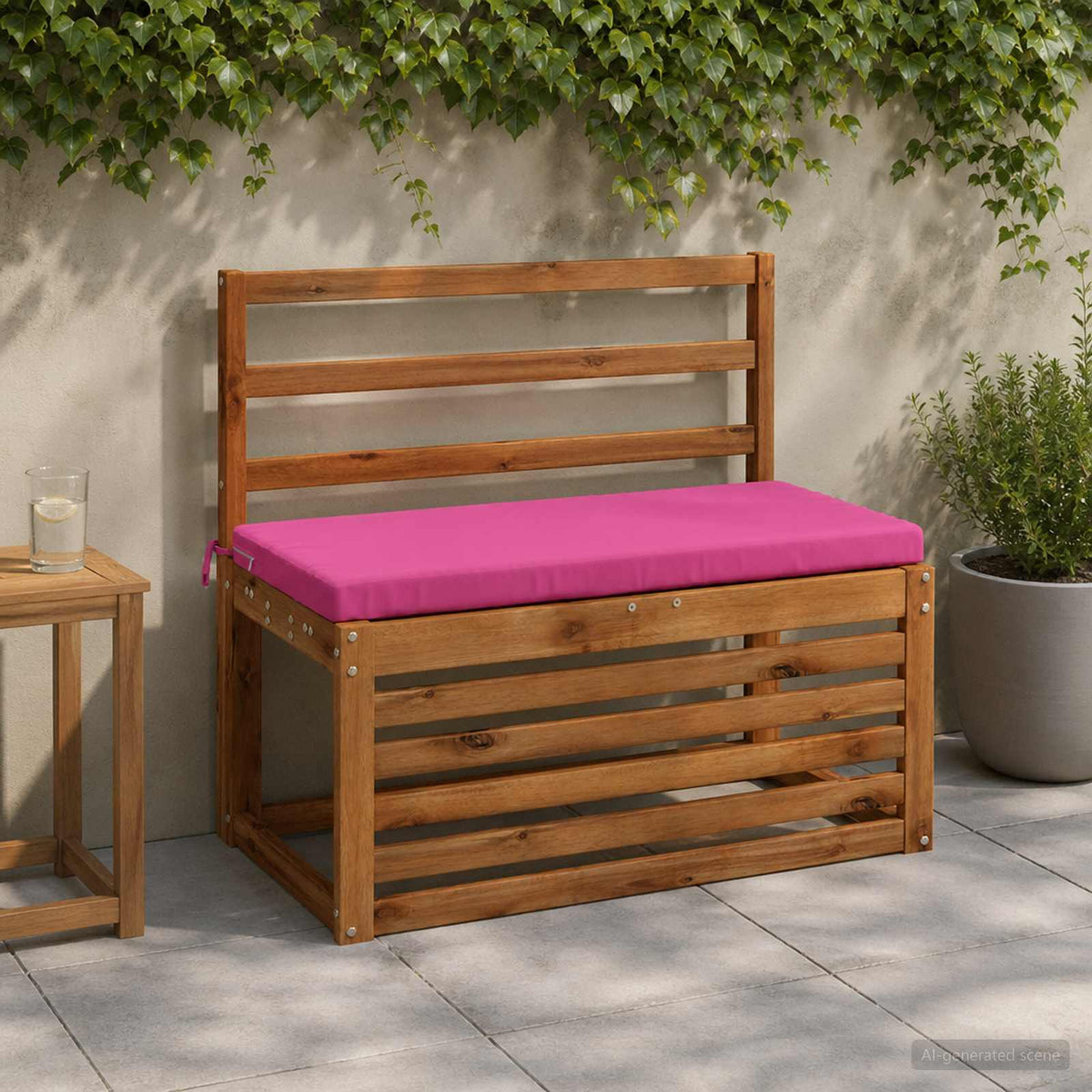 vidaXL Bankkussen SOEST 100% Polyester Roze 80 x 40 x 5 cm