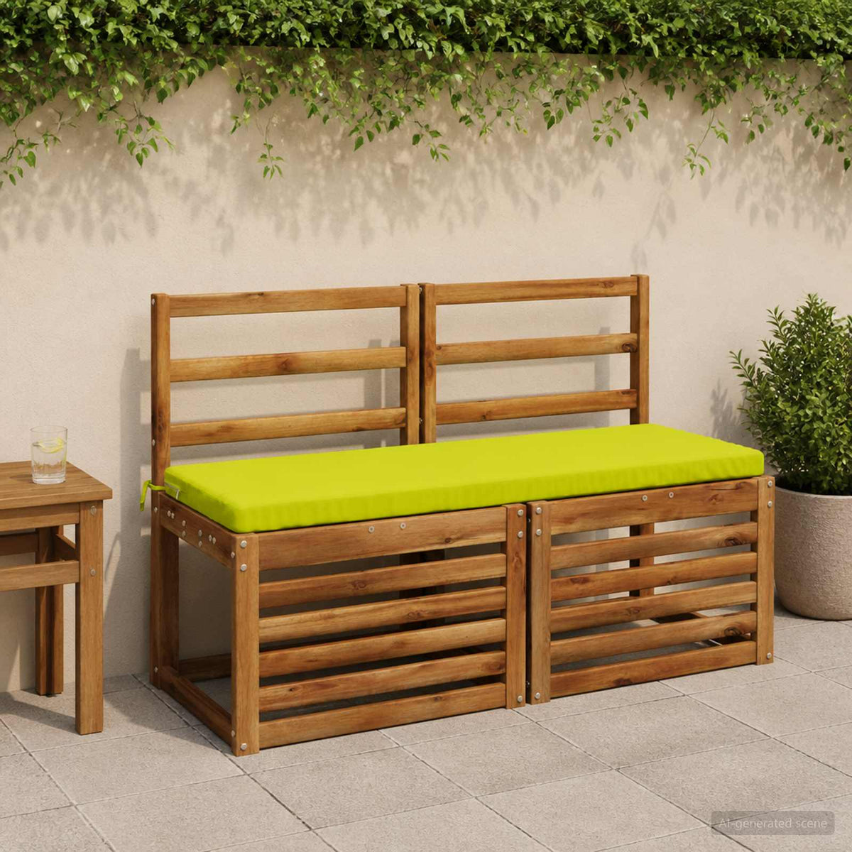 vidaXL 2-delige Bankkussens SOEST 2 st 100% Polyester Helder groen