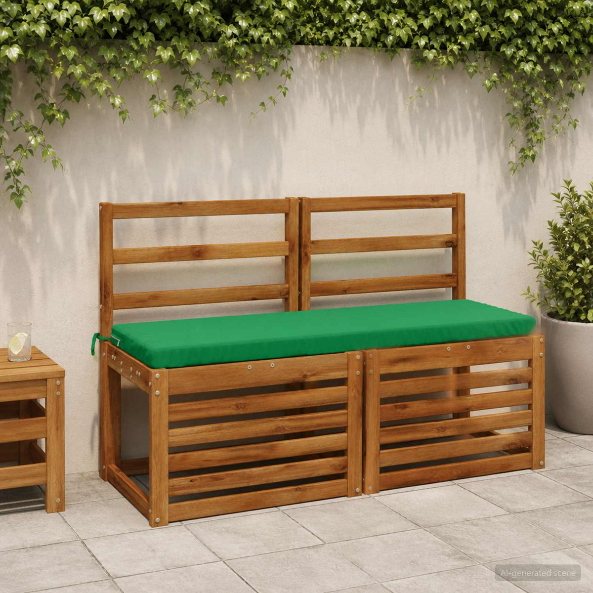 vidaXL 2-delige Bankkussens SOEST 2 st 100% Polyester Groen