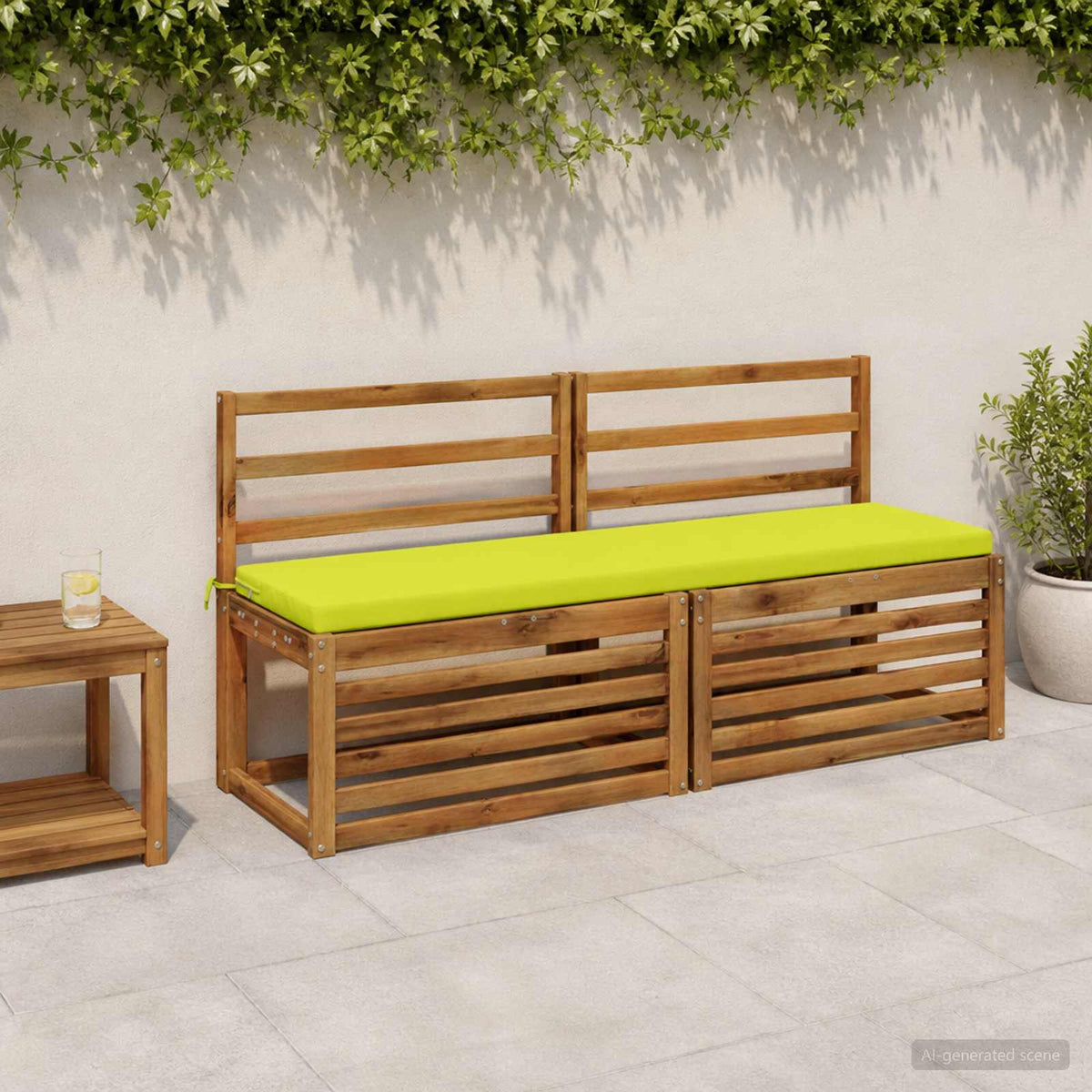 vidaXL Bankkussen SOEST 100% Polyester Helder groen 150 x 40 x 5 cm