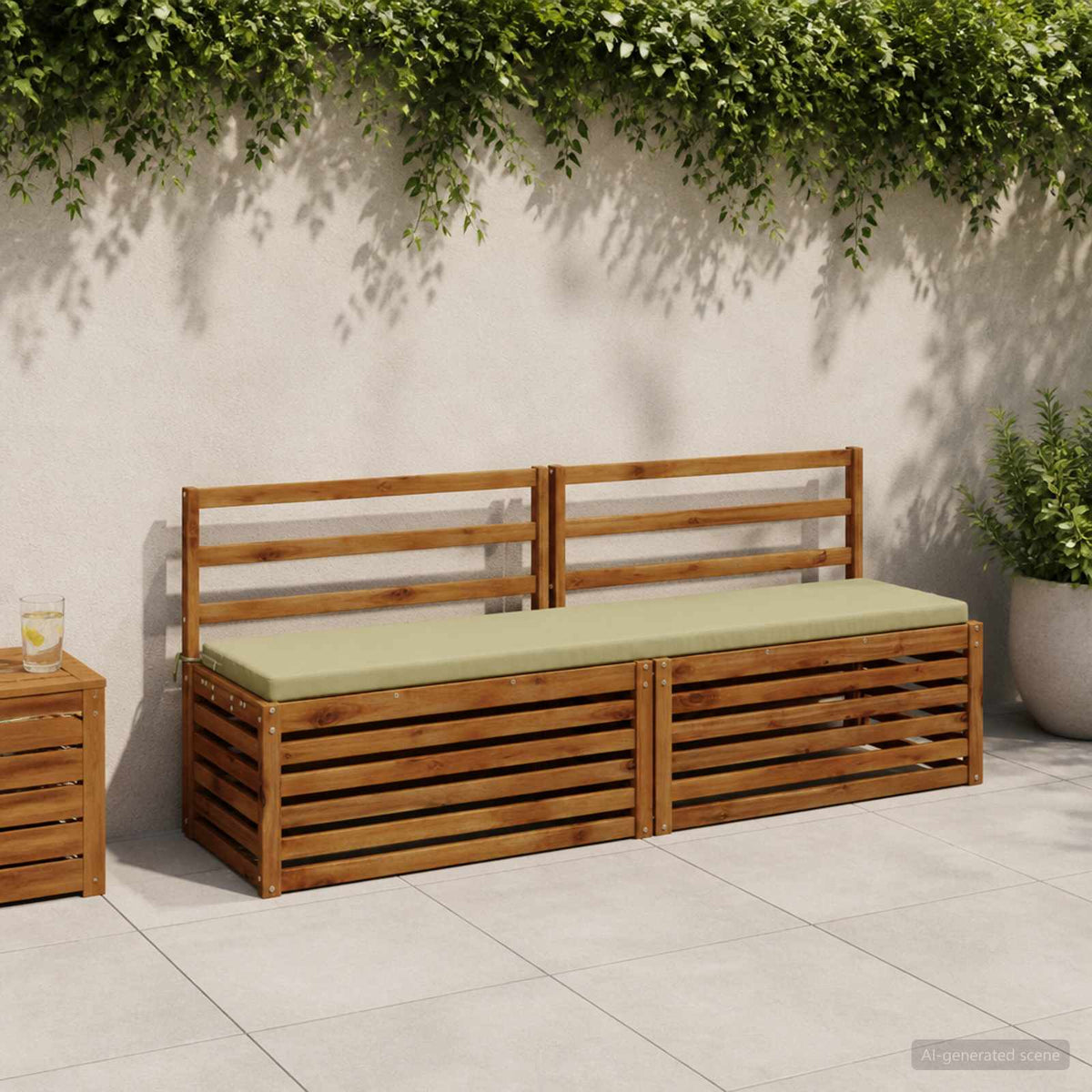 vidaXL Bankkussen SOEST 100% Polyester Lichtgroen 180 x 40 x 5 cm