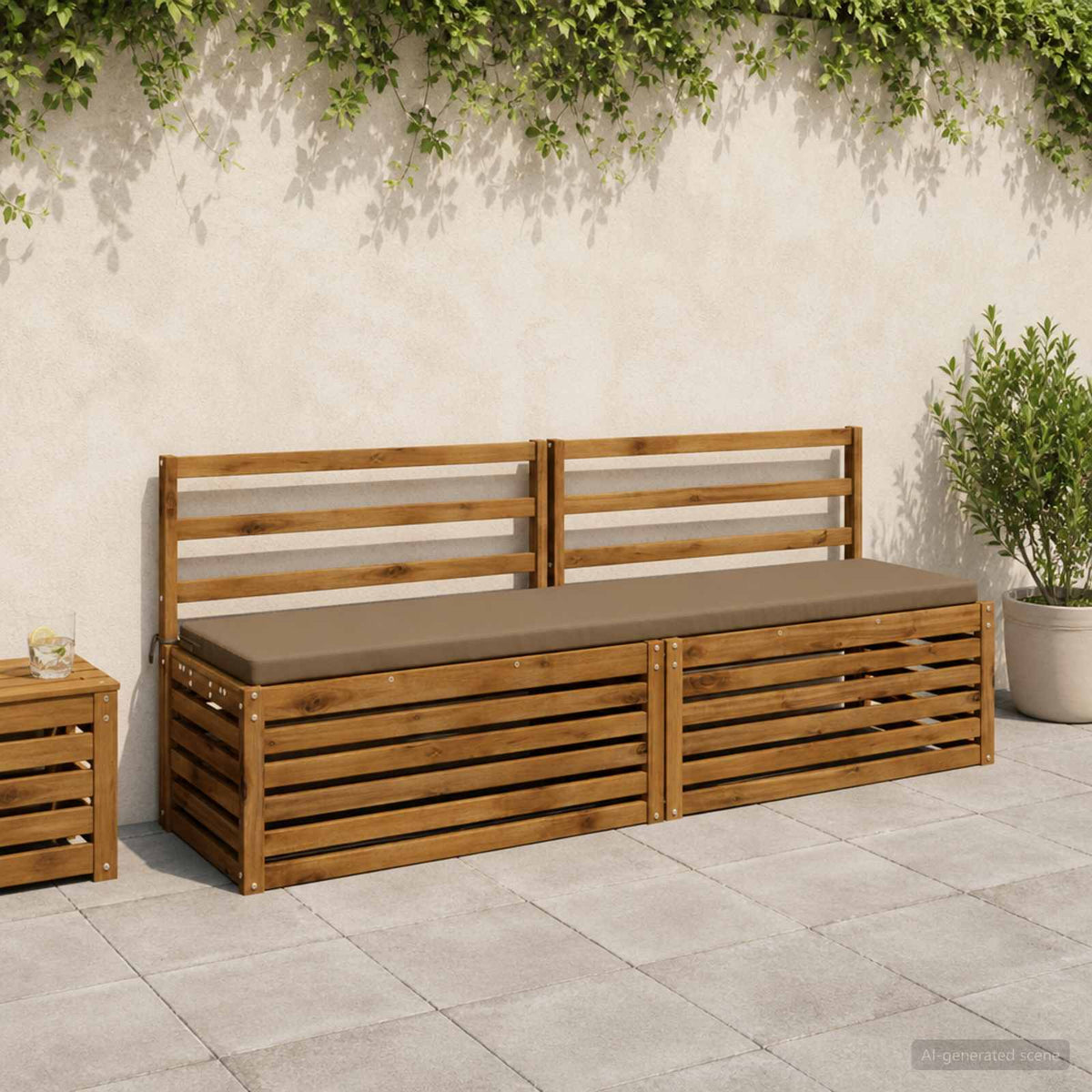 vidaXL 2-delige Bankkussens SOEST 2 st 100% Polyester Taupe