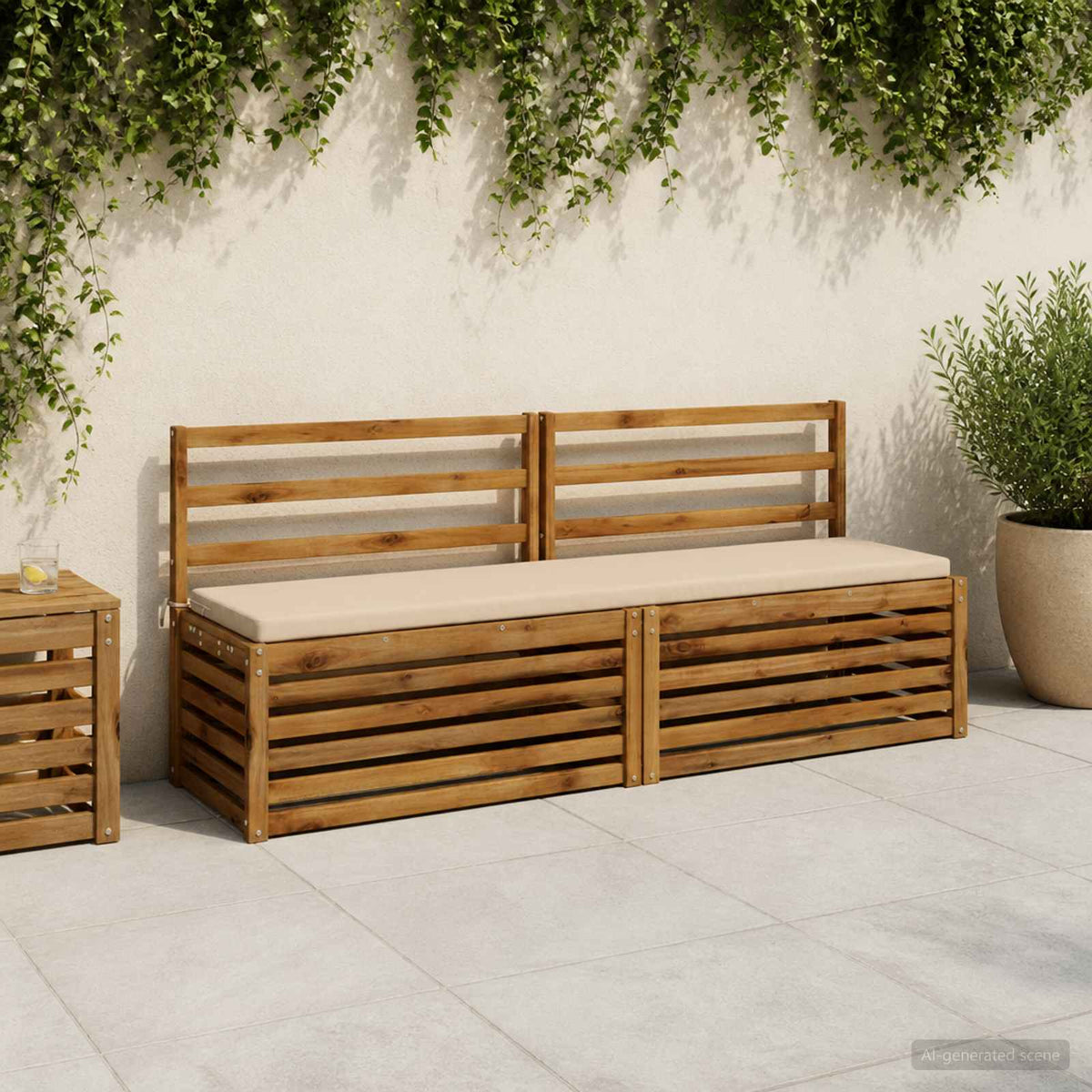 Bankkussen SOEST 100% Polyester Crèmekleurig 180 x 40 x 5 cm is nu te koop bij PeponiXL, paradijselijk wonen!