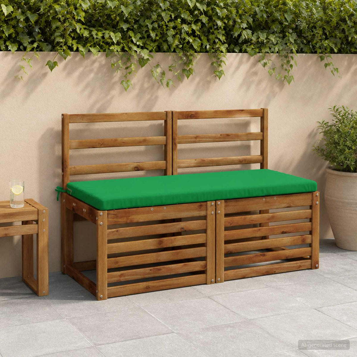vidaXL Bankkussen SOEST 100% Polyester Groen 120 x 50 x 5 cm